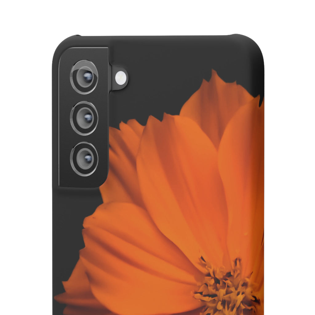 Phone Case - Orange Cosmos Floral Snap Case | Slim Protective Flower Design