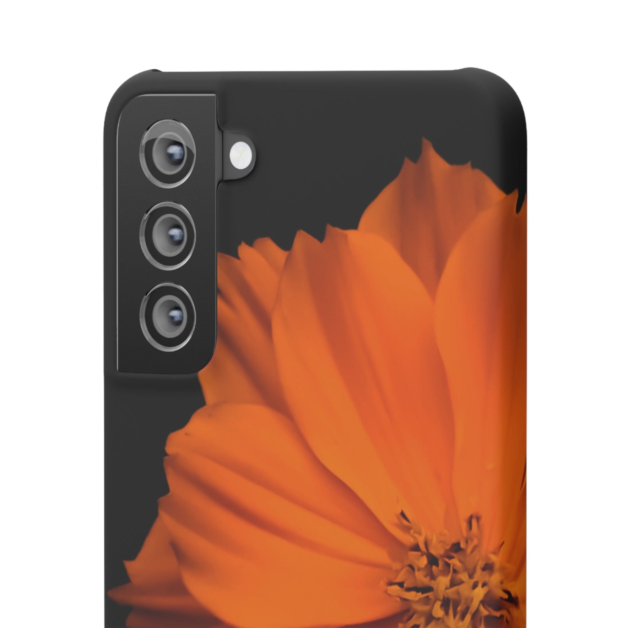Phone Case - Orange Cosmos Floral Snap Case | Slim Protective Flower Design
