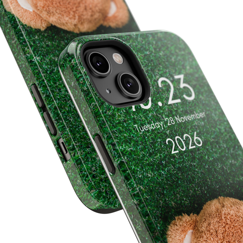 Teddy Bear Grass Phone Case — Cute Plush Toy Design Impact-Resistant Case