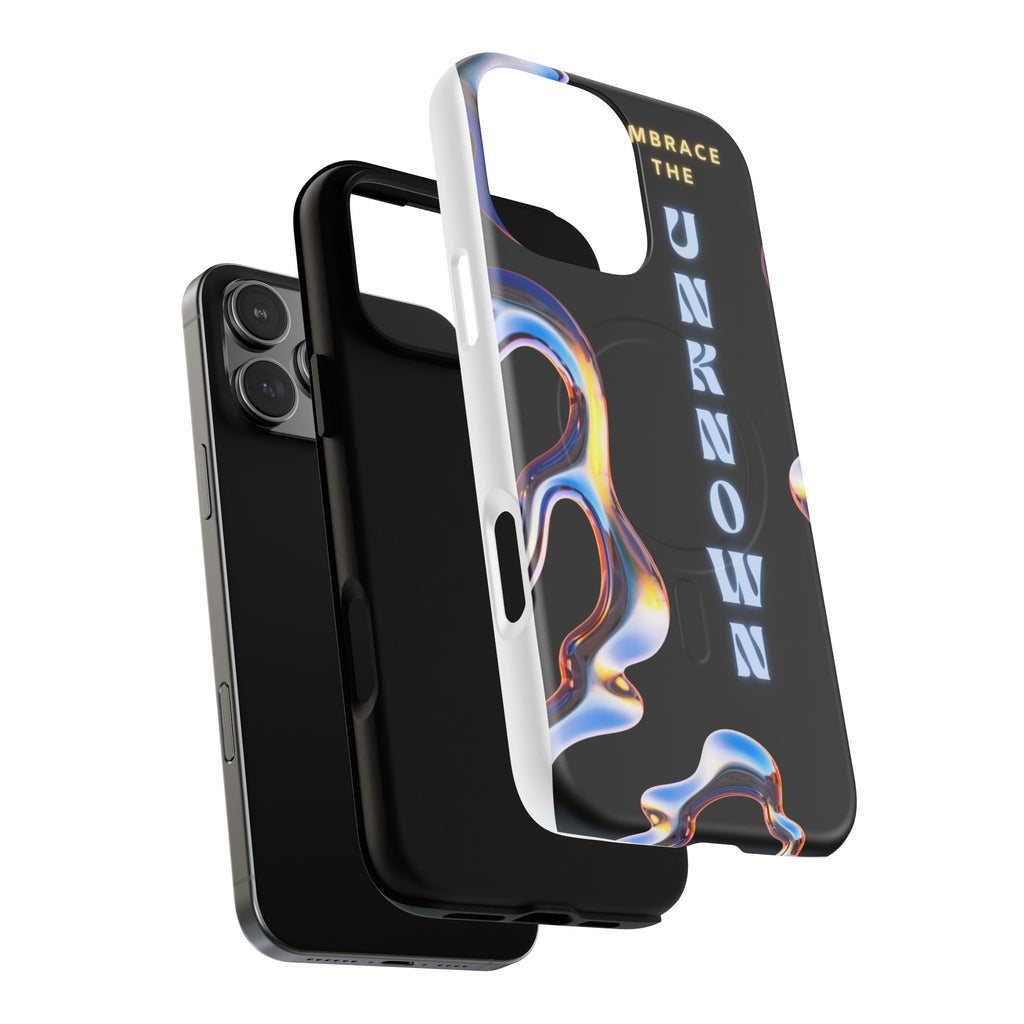 Tough Magnetic Case — "Embrace the Unknown" Black Iridescent Phone Cover