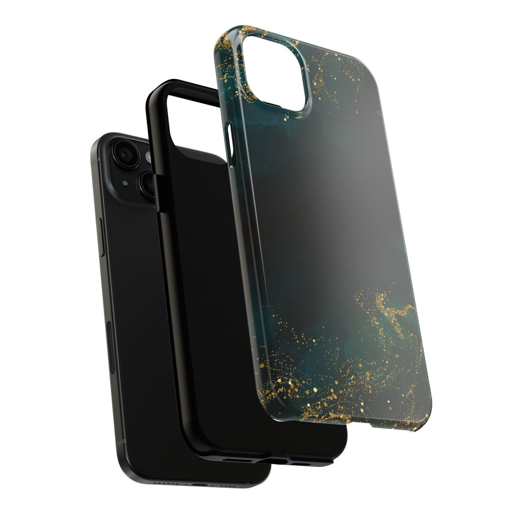 Tough Phone Case — Emerald Marble with Gold Flecks