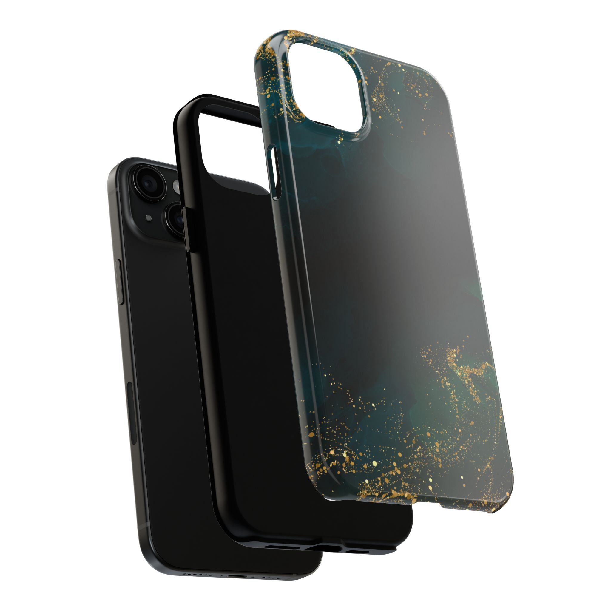 Tough Phone Case — Emerald Marble with Gold Flecks