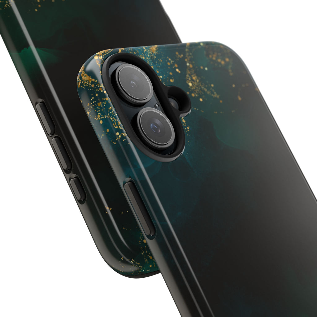 Tough Phone Case — Emerald Marble with Gold Flecks