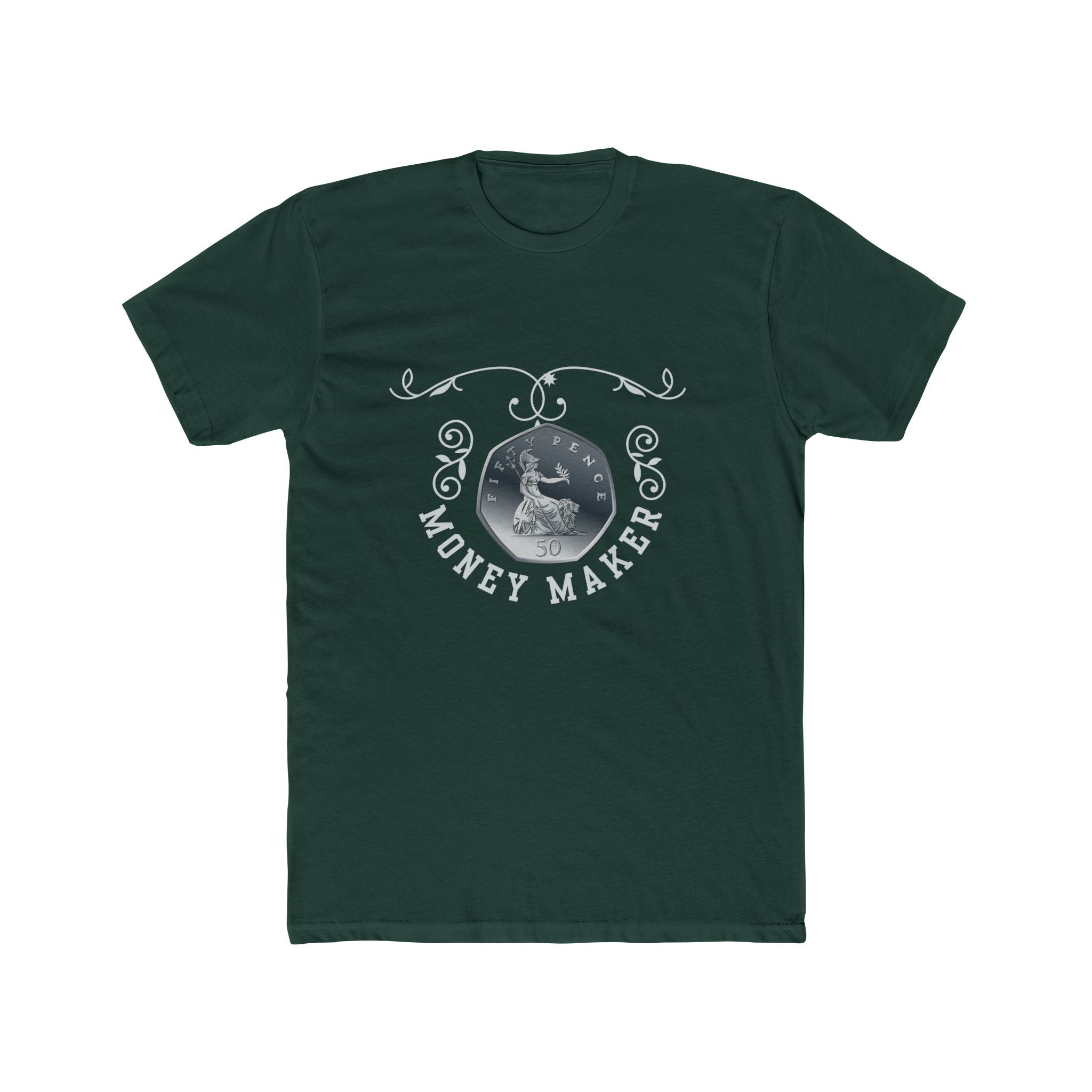 Unisex Crew Tee — ‘Money Makes the World Go Round’ Vintage Coin Graphic