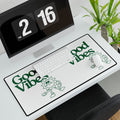 Good Vibes Desk Mat — Retro Sun Character Large Mouse Pad