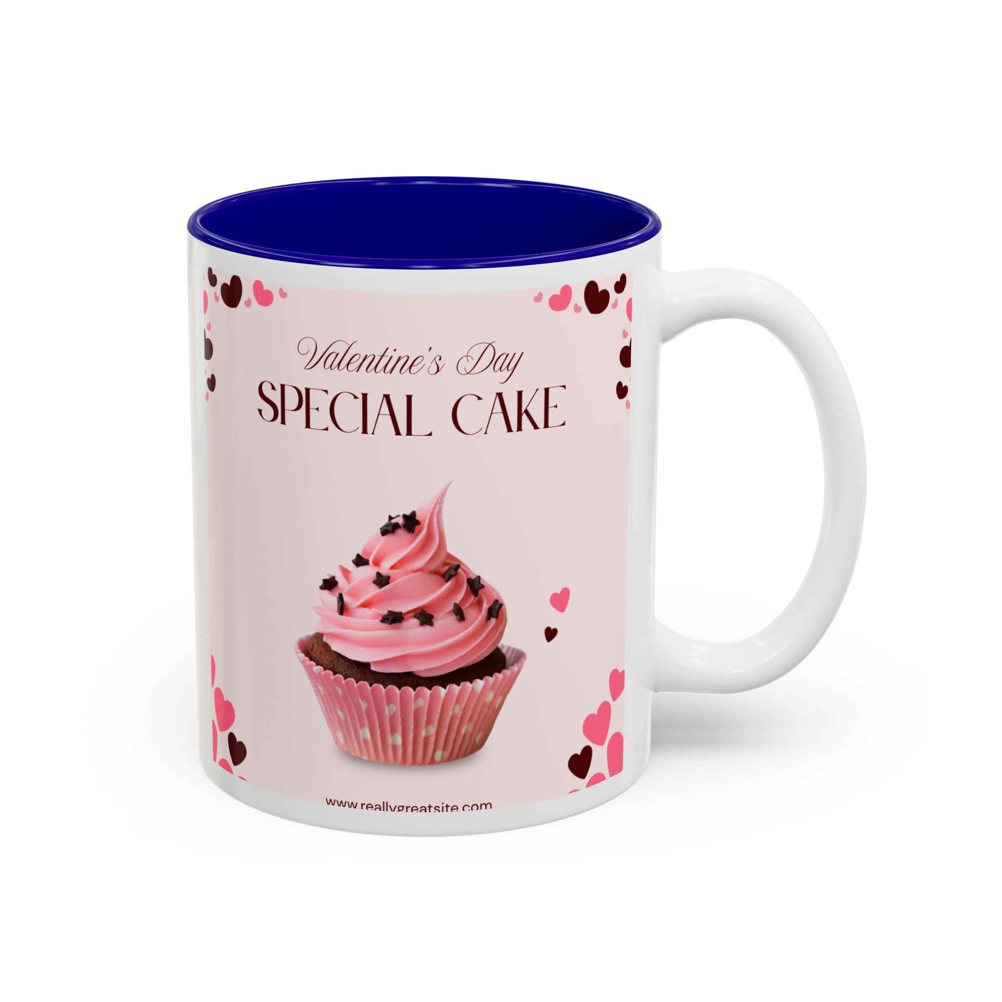 You’re My Sweetheart Cake Mug — Valentine’s Day Pink Cup with Cupcake & Hearts (11oz/15oz)