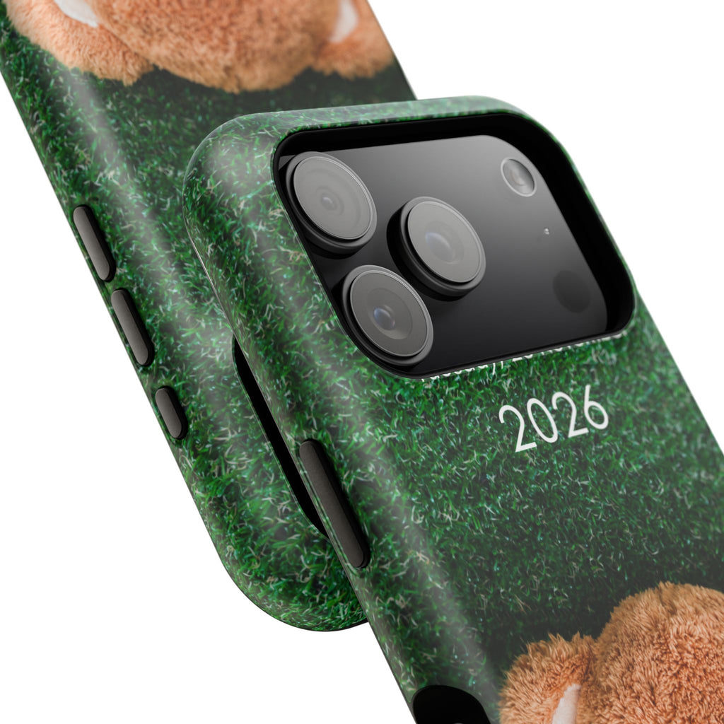 Teddy Bear Grass Phone Case — Cute Plush Toy Design Impact-Resistant Case