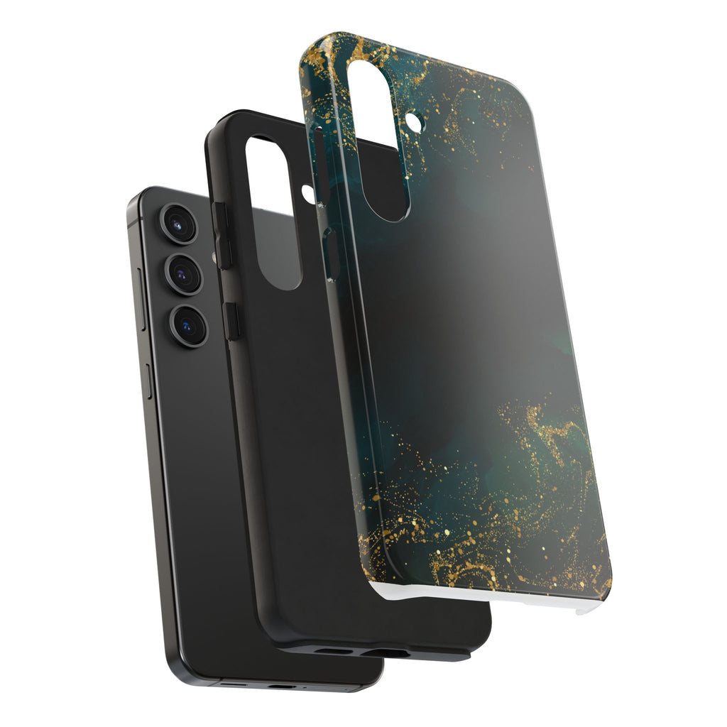 Tough Phone Case — Emerald Marble with Gold Flecks