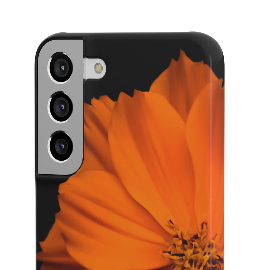 Phone Case - Orange Cosmos Floral Snap Case | Slim Protective Flower Design