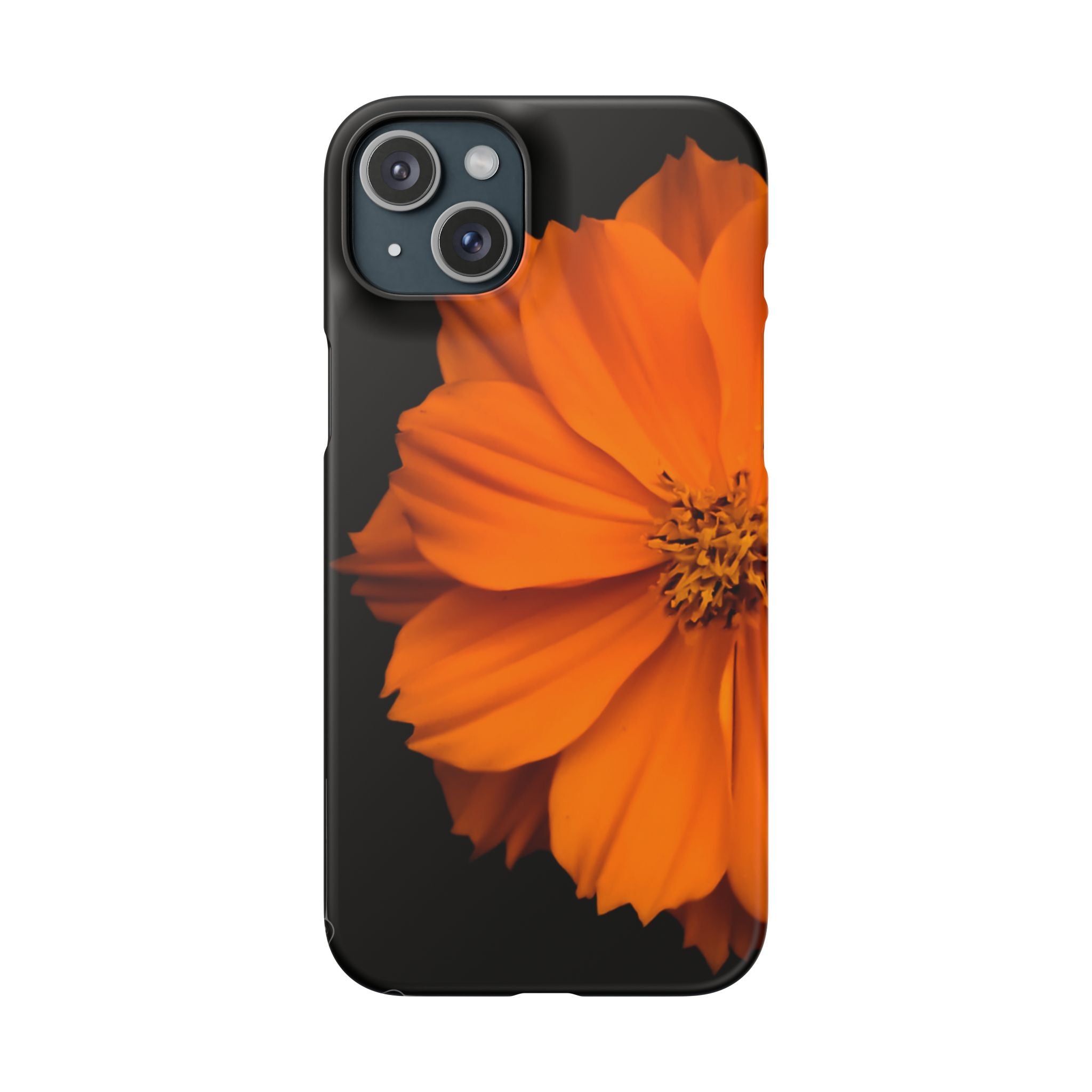 Phone Case - Orange Cosmos Floral Snap Case | Slim Protective Flower Design