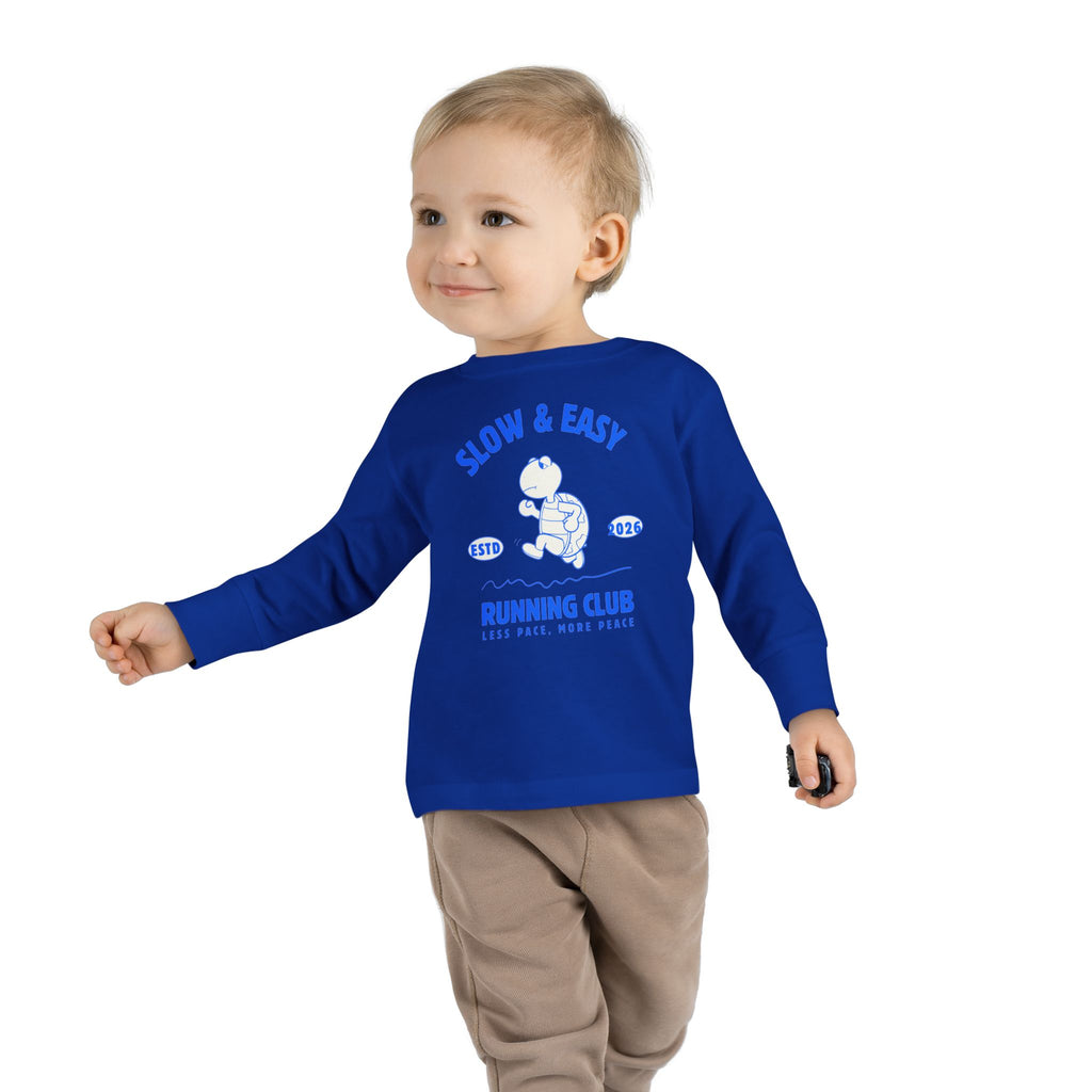 Slow & Easy Running Club Toddler Long Sleeve Tee
