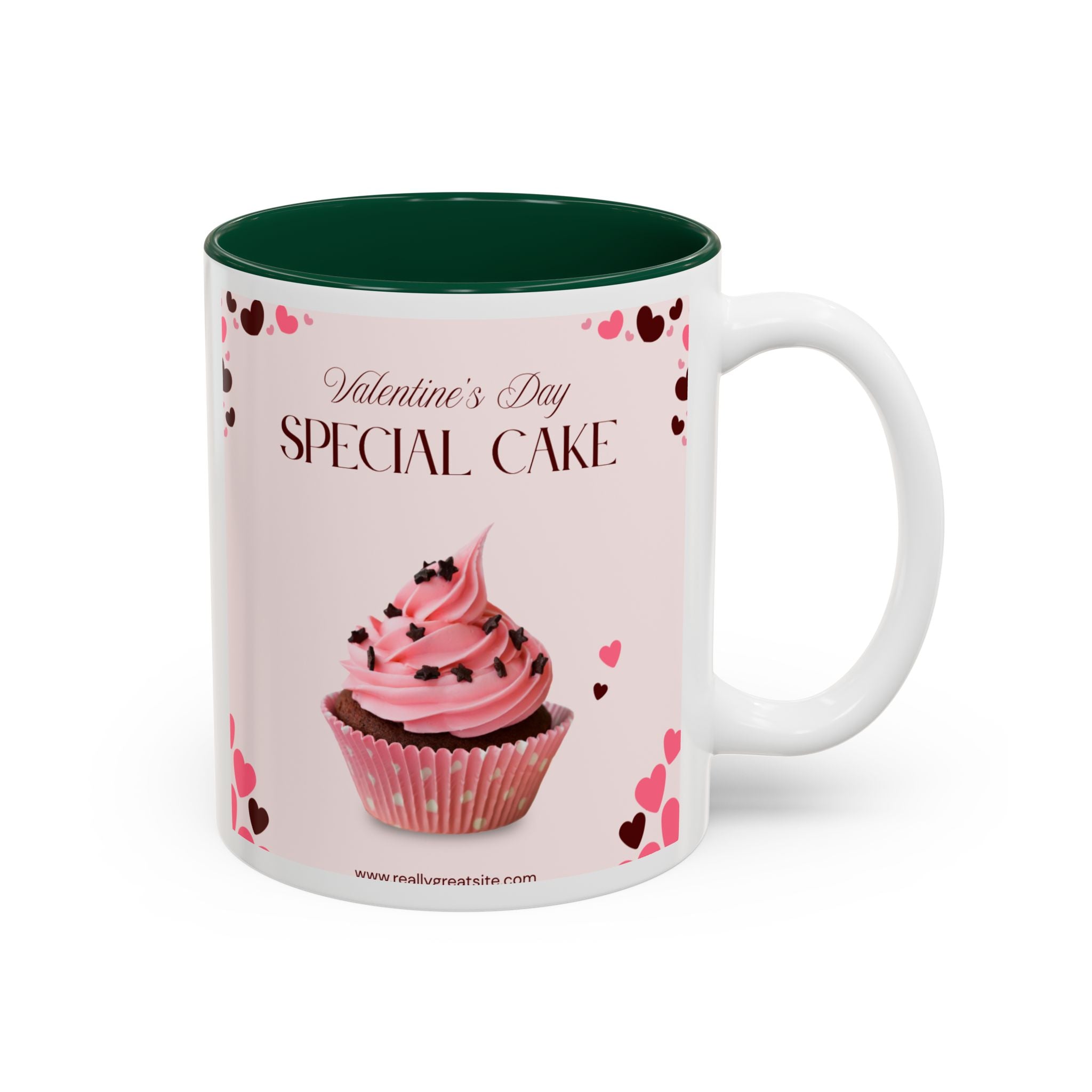 You’re My Sweetheart Cake Mug — Valentine’s Day Pink Cup with Cupcake & Hearts (11oz/15oz)