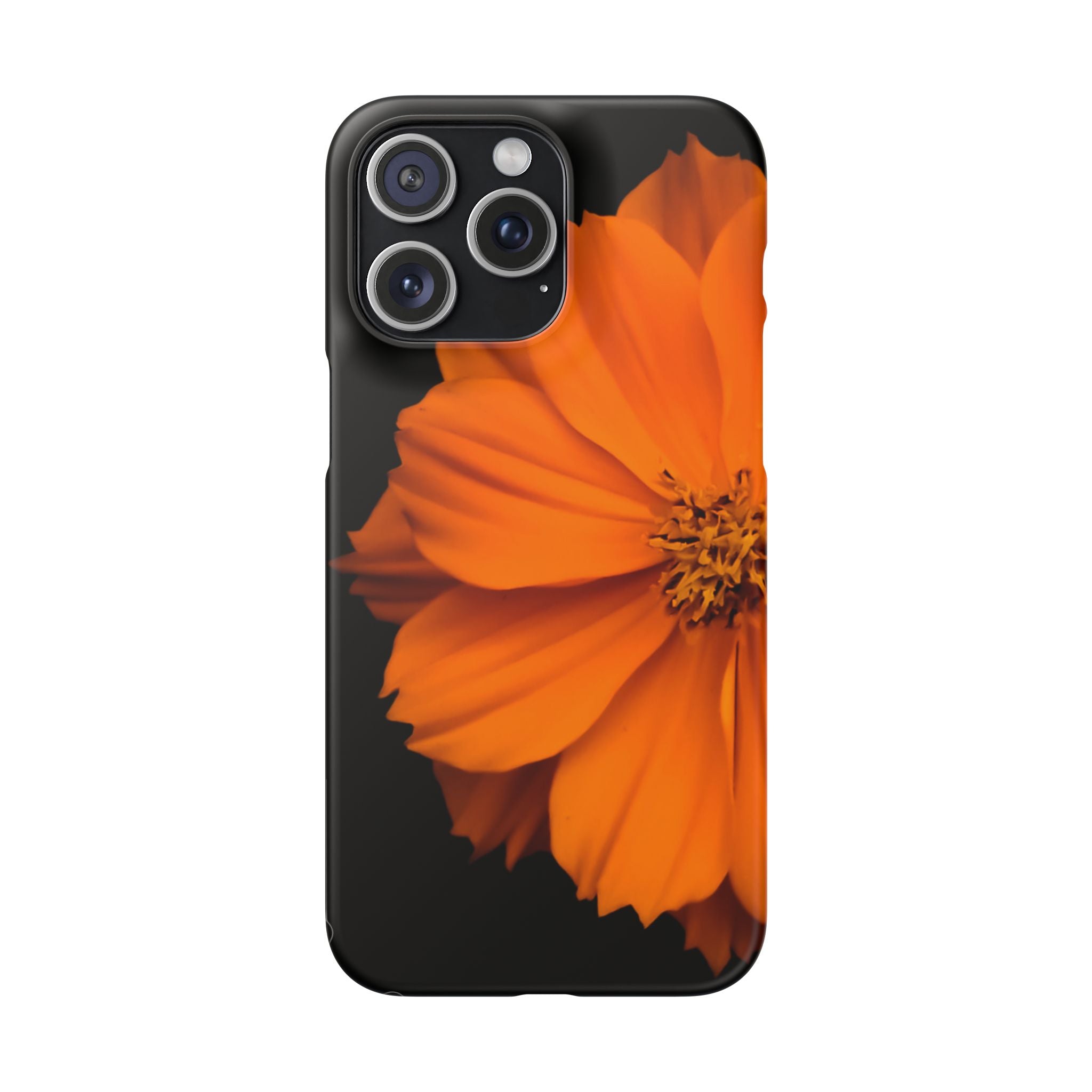 Phone Case - Orange Cosmos Floral Snap Case | Slim Protective Flower Design