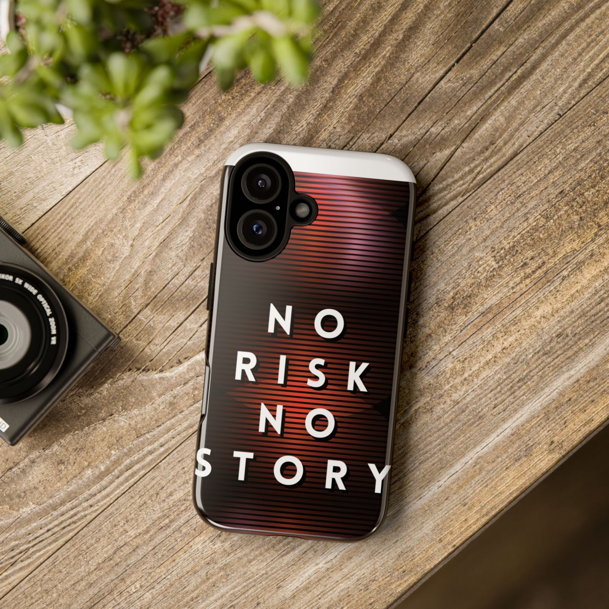 Phone Case — "No Risk No Story" Motivational Protective Case