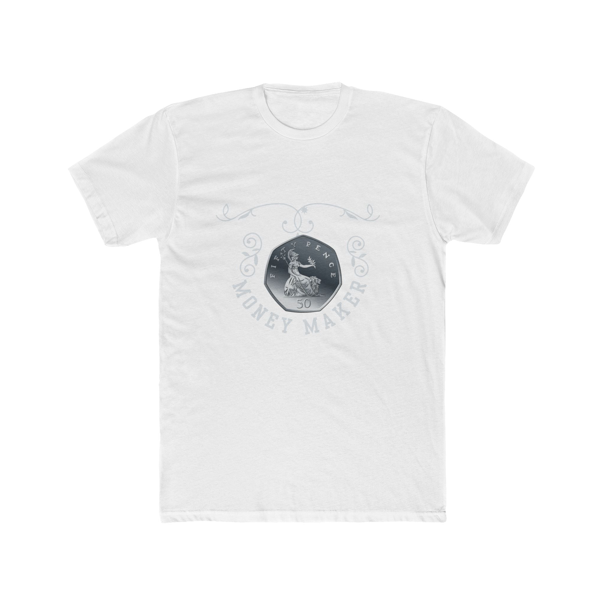 Unisex Crew Tee — ‘Money Makes the World Go Round’ Vintage Coin Graphic
