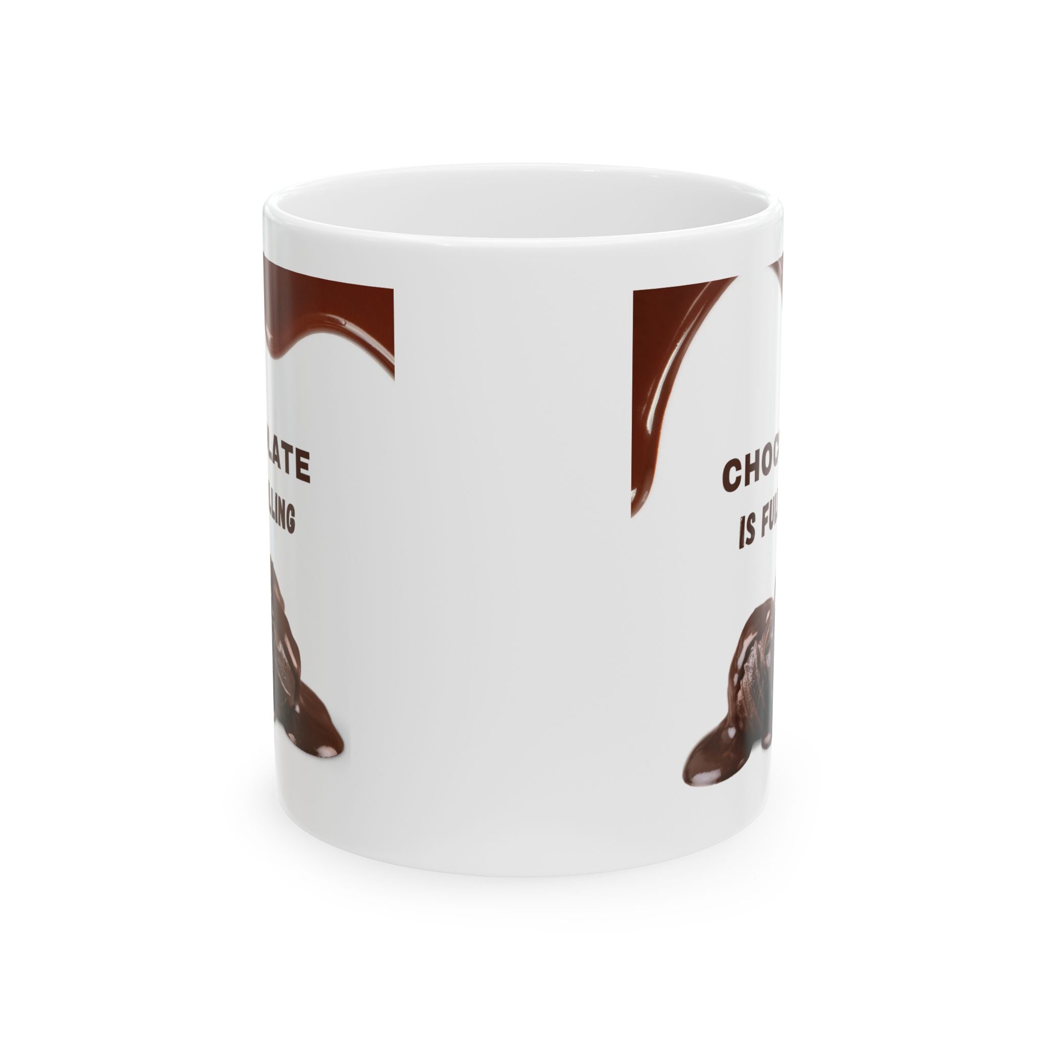 Chocolate Is A Hug Mug — Funny Chocolate Lover Ceramic Coffee Cup (11oz/15oz)