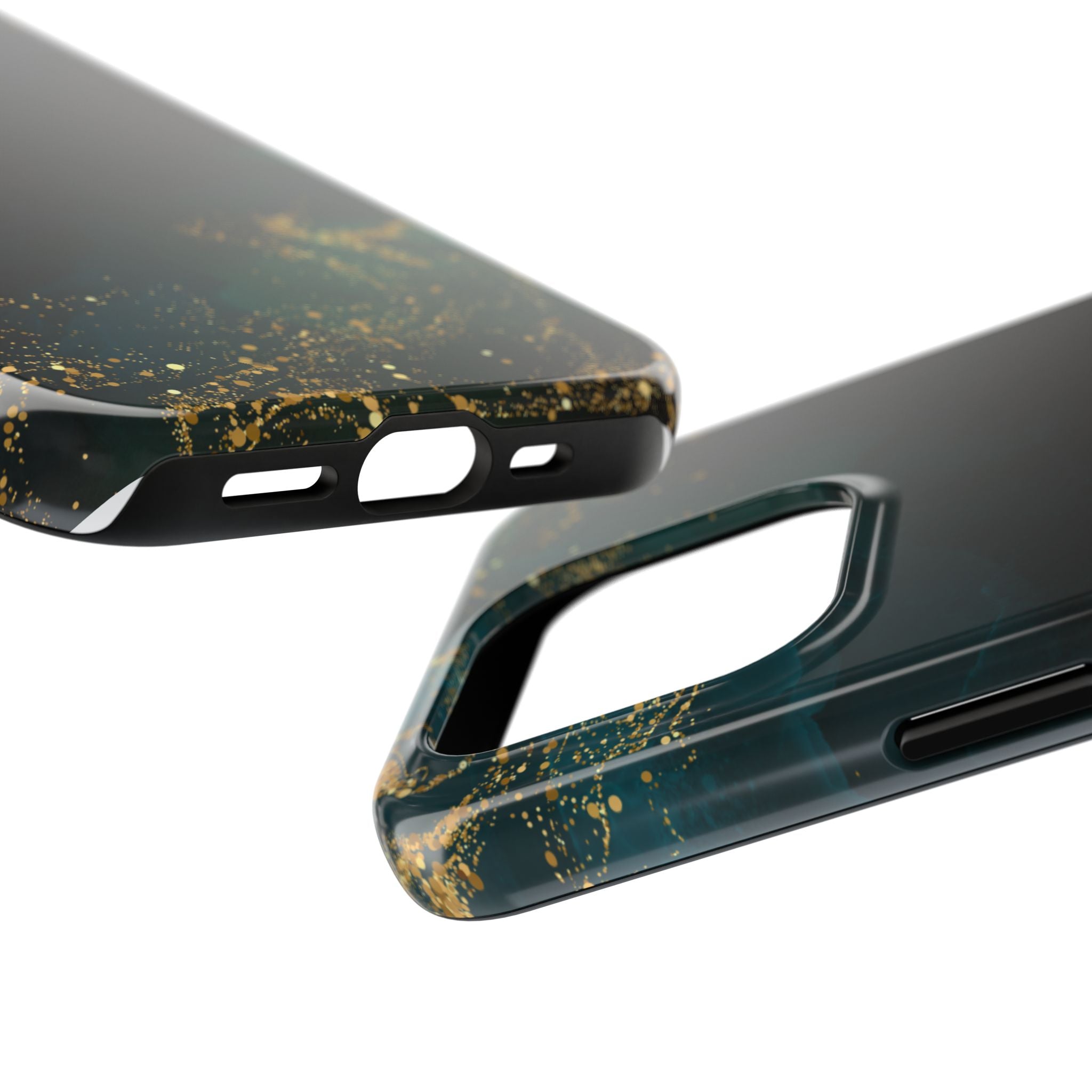 Tough Phone Case — Emerald Marble with Gold Flecks