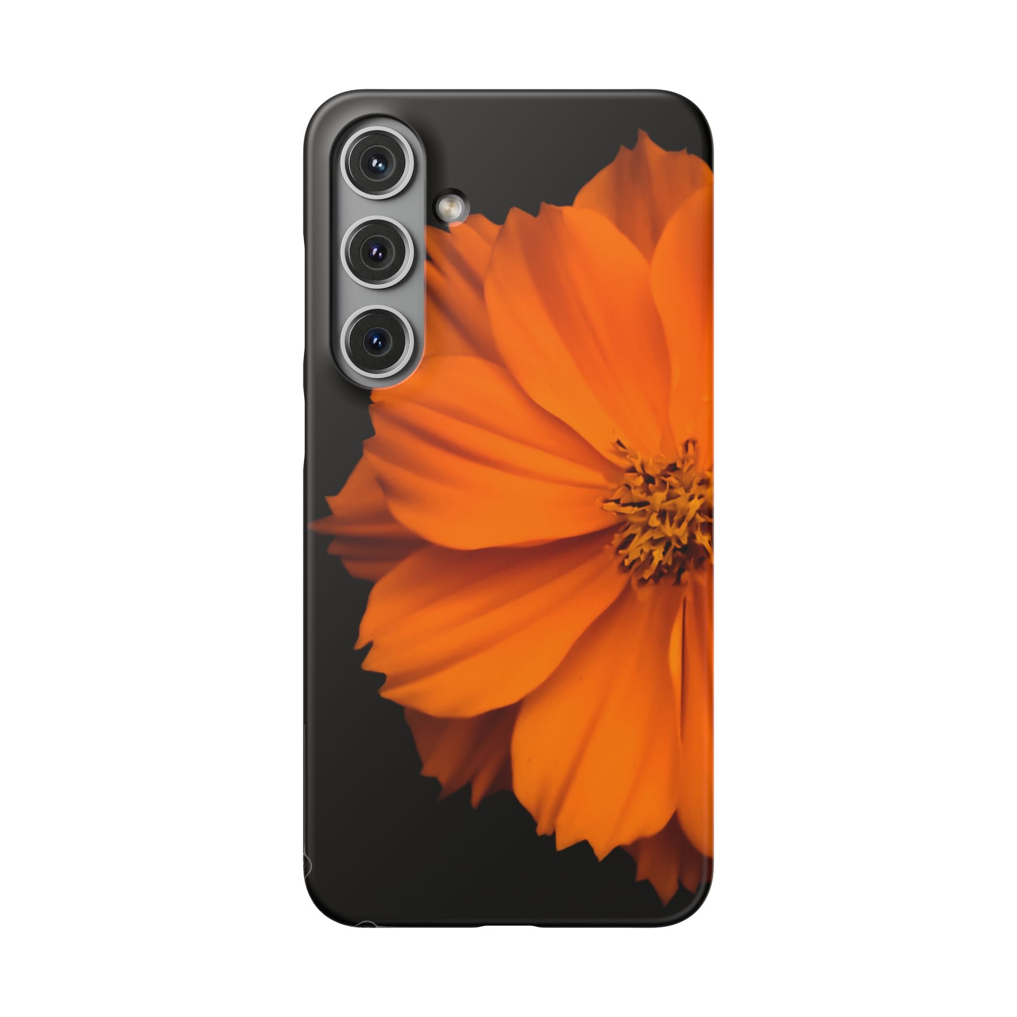 Phone Case - Orange Cosmos Floral Snap Case | Slim Protective Flower Design