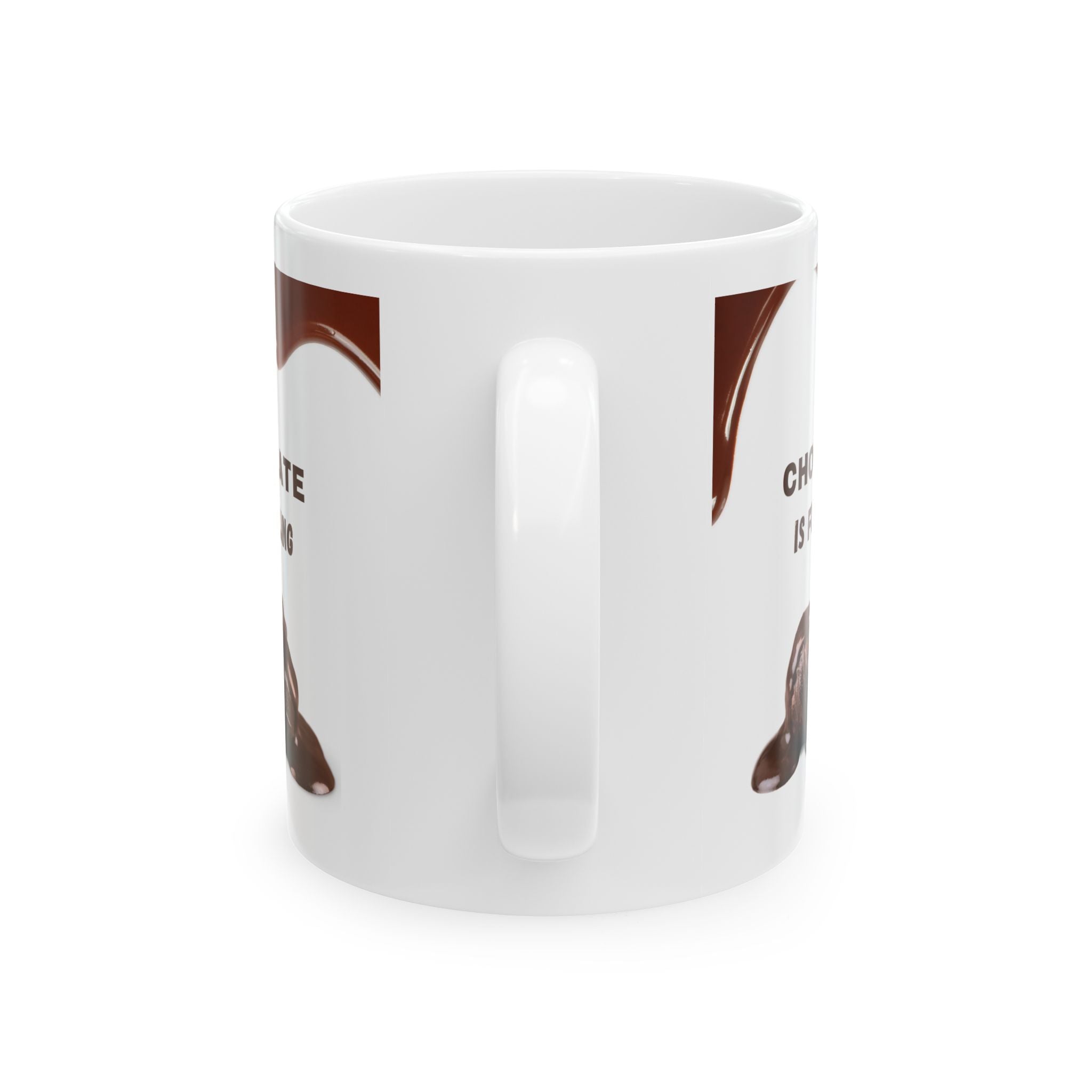 Chocolate Is A Hug Mug — Funny Chocolate Lover Ceramic Coffee Cup (11oz/15oz)