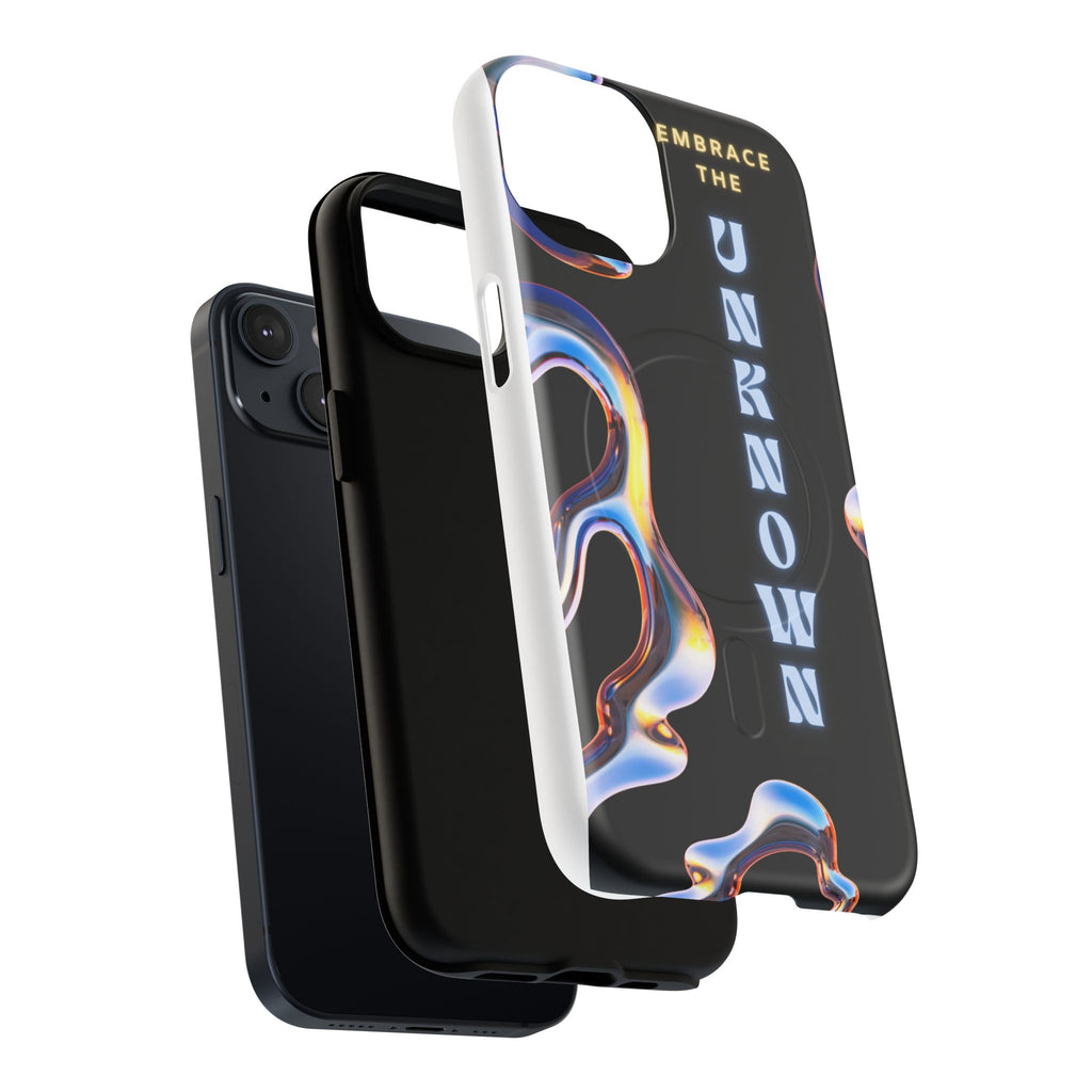 Tough Magnetic Case — "Embrace the Unknown" Black Iridescent Phone Cover