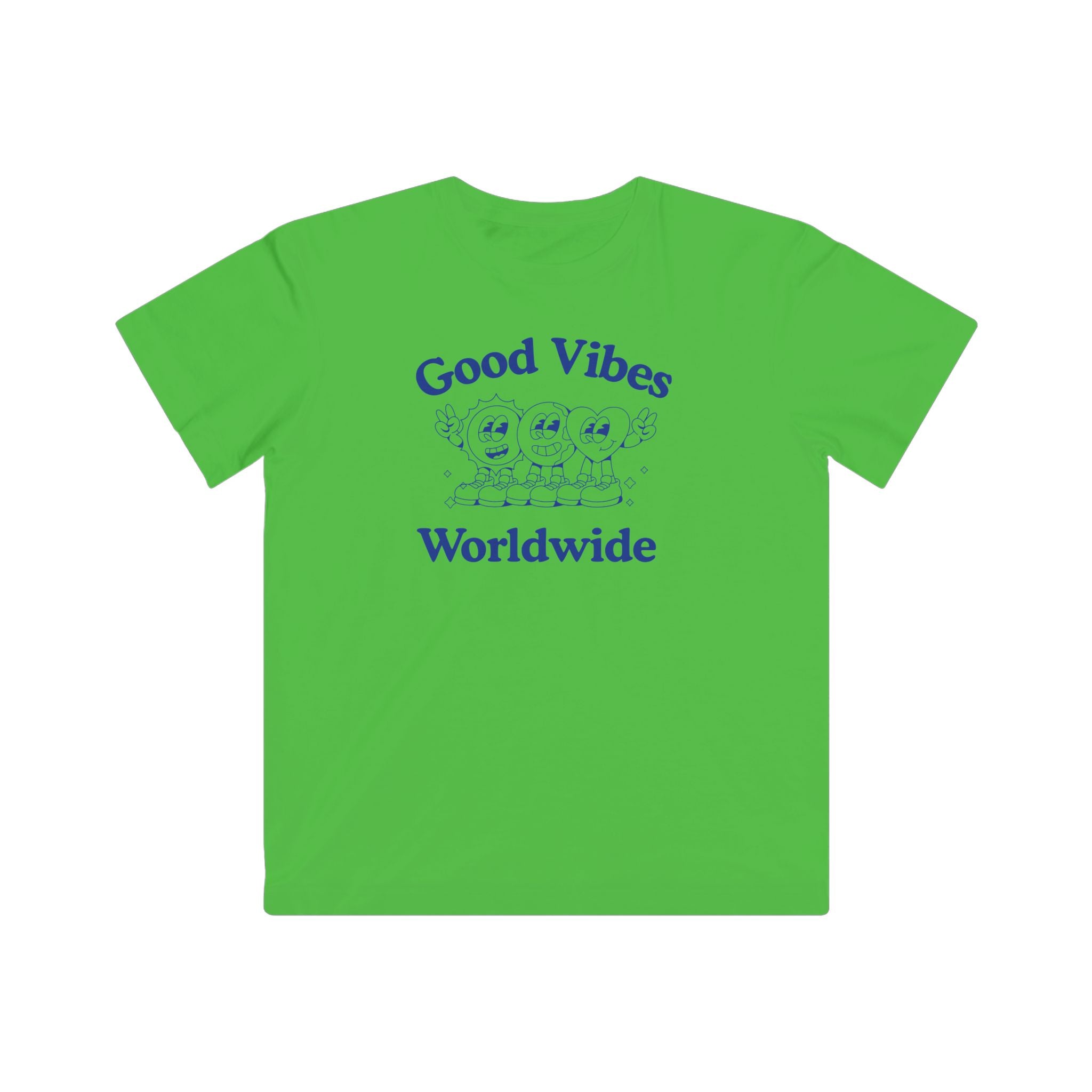 Kids "Good Vibes Worldwide" Tee — Cute Surfing Characters Children’s T-Shirt
