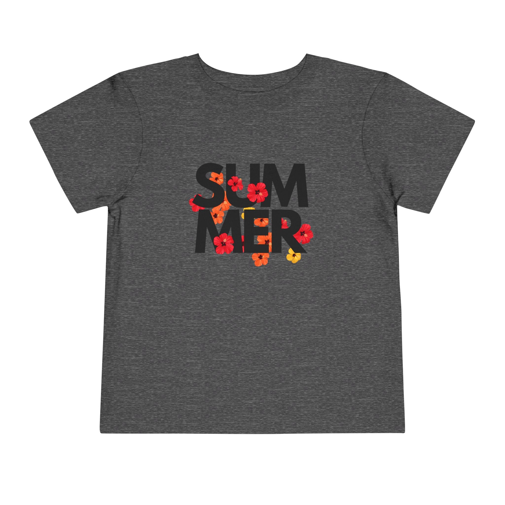 Toddler Tee - "SUMMER" Floral Letters Kids T‑Shirt