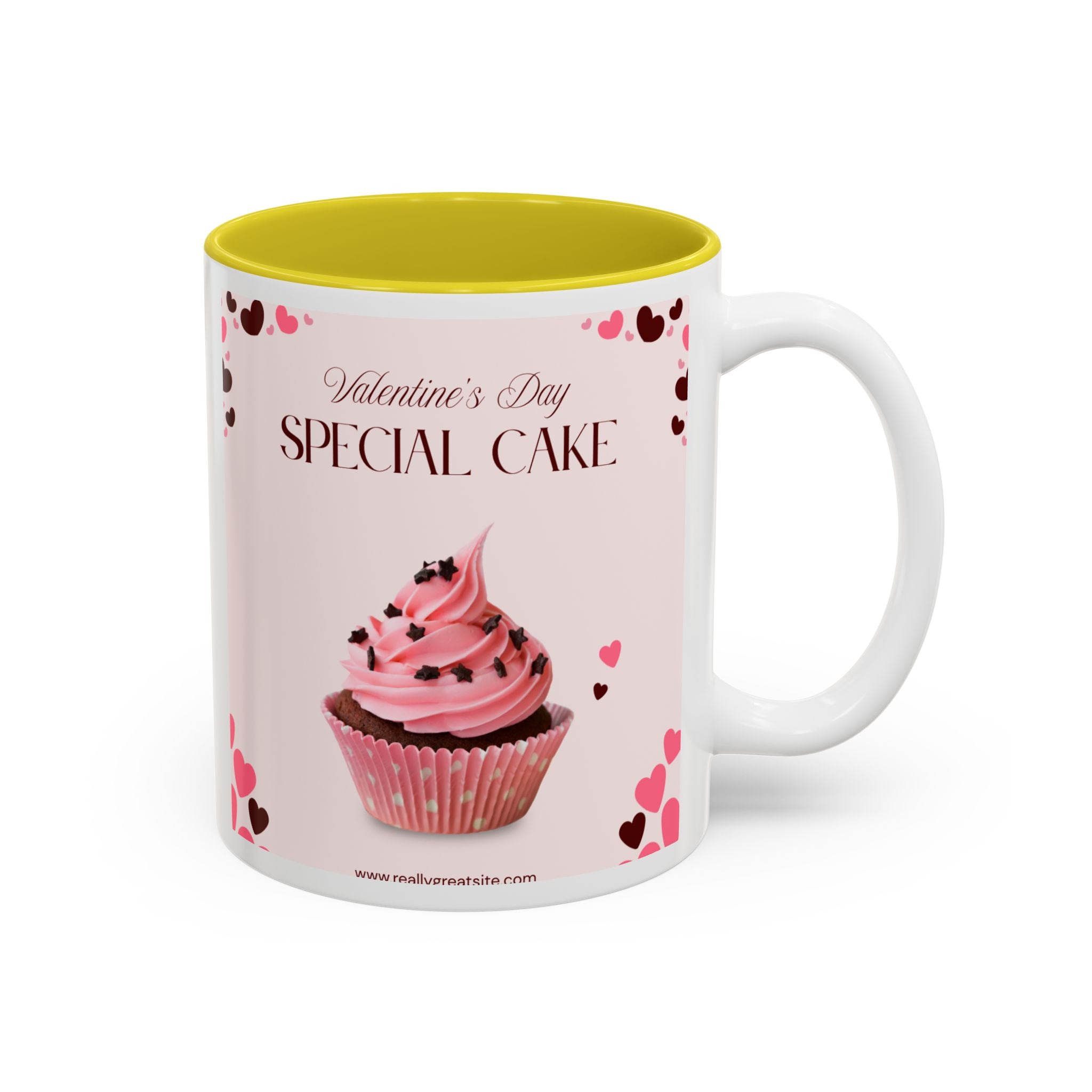 You’re My Sweetheart Cake Mug — Valentine’s Day Pink Cup with Cupcake & Hearts (11oz/15oz)
