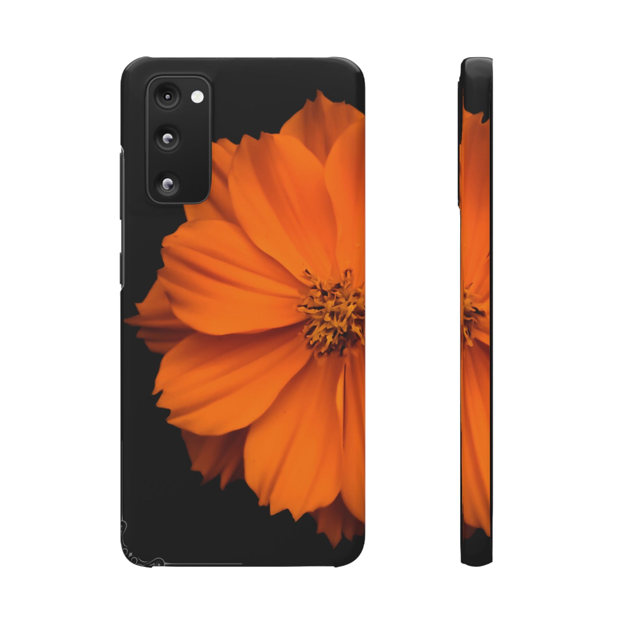 Phone Case - Orange Cosmos Floral Snap Case | Slim Protective Flower Design