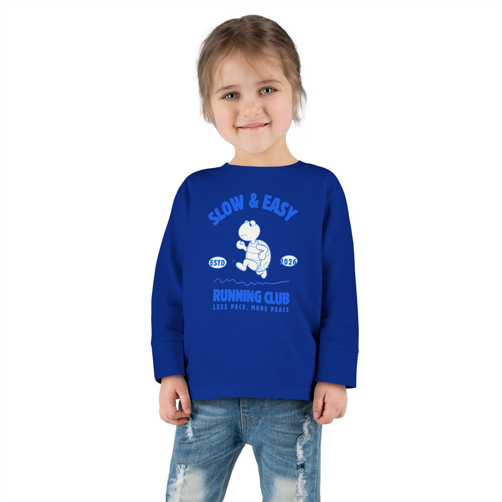 Slow & Easy Running Club Toddler Long Sleeve Tee