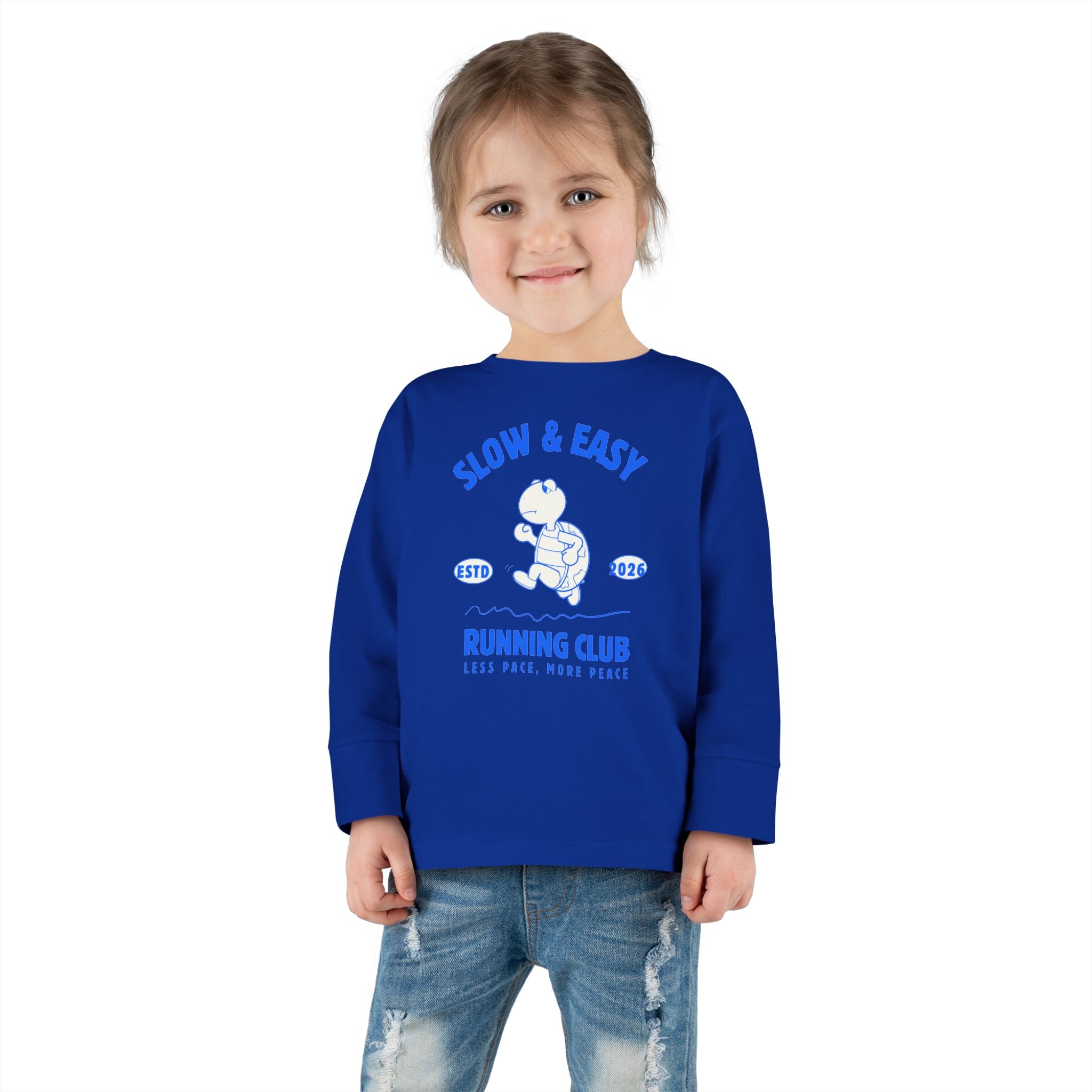 Slow & Easy Running Club Toddler Long Sleeve Tee