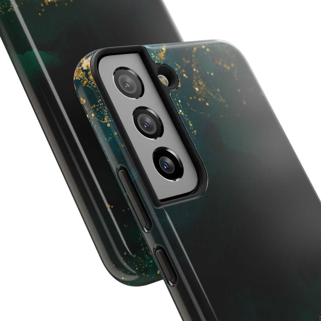 Tough Phone Case — Emerald Marble with Gold Flecks