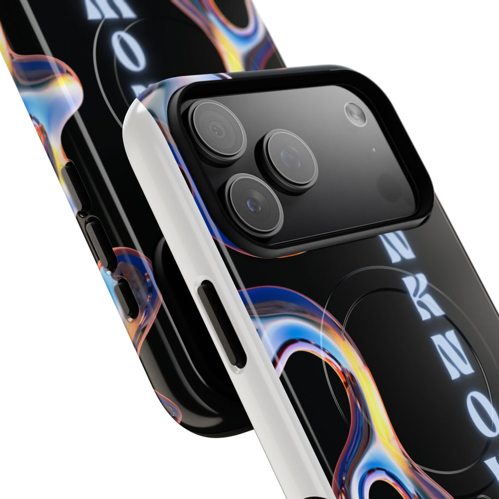Tough Magnetic Case — "Embrace the Unknown" Black Iridescent Phone Cover