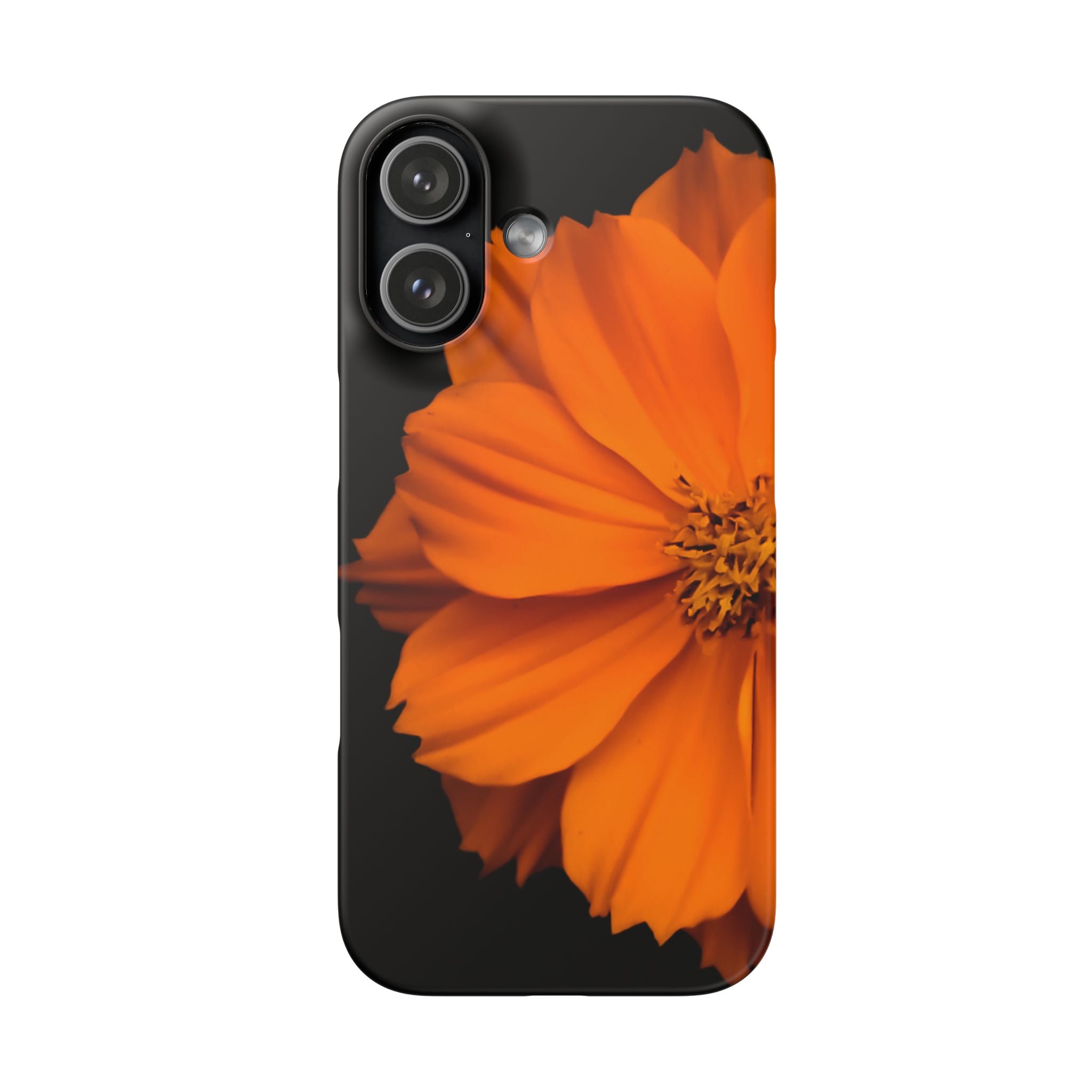 Phone Case - Orange Cosmos Floral Snap Case | Slim Protective Flower Design