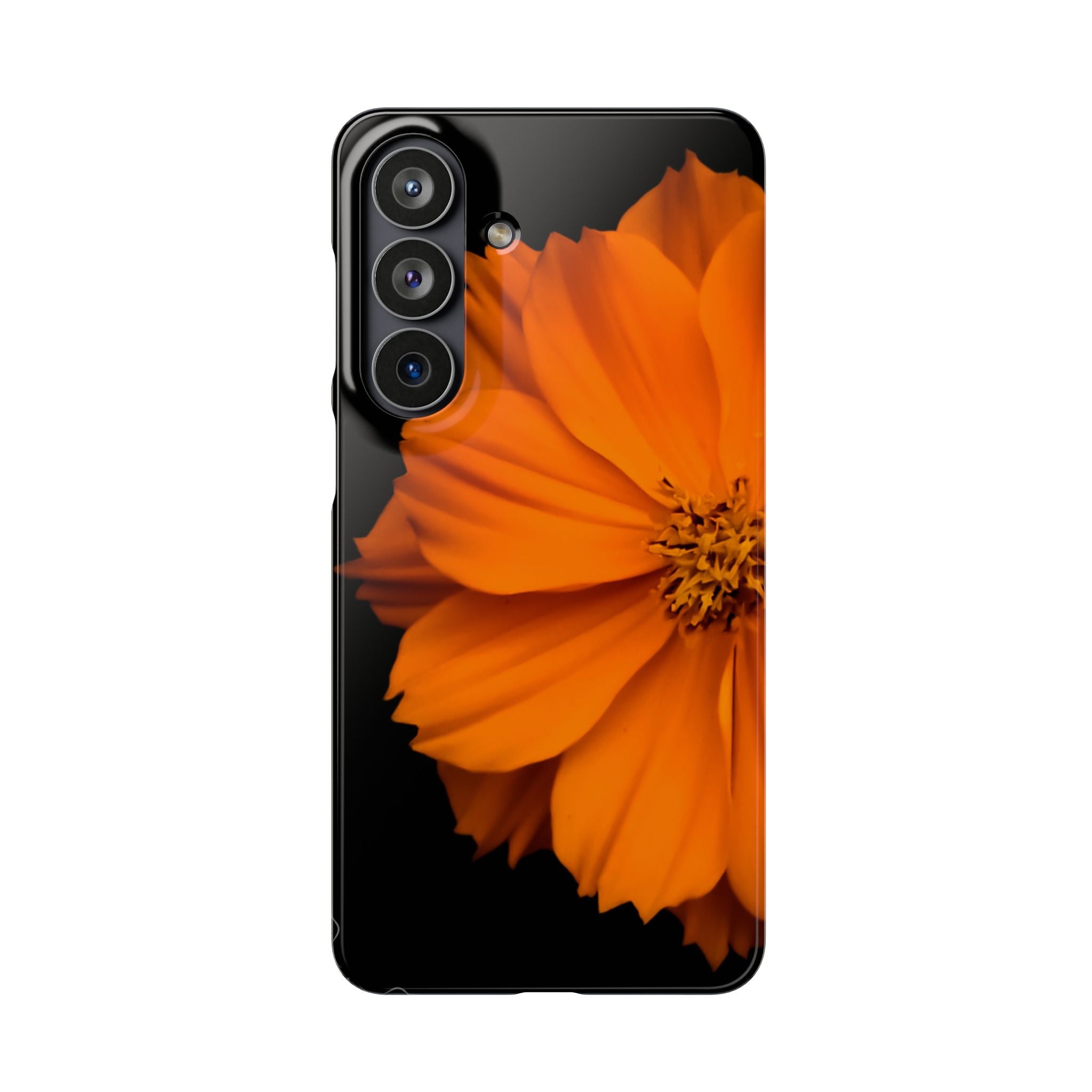 Phone Case - Orange Cosmos Floral Snap Case | Slim Protective Flower Design