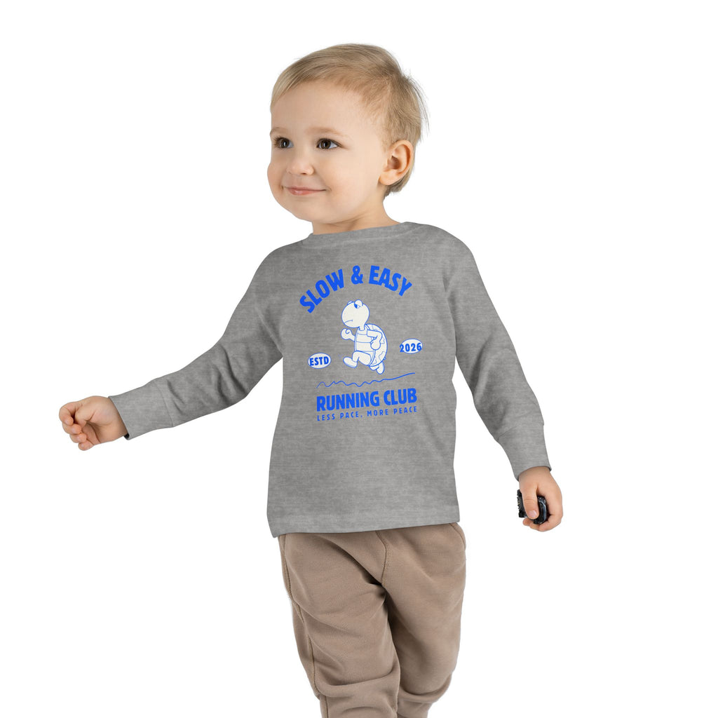 Slow & Easy Running Club Toddler Long Sleeve Tee