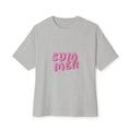 Unisex Summer Bubble Tee — Pink Puffed Letter Graphic T-Shirt
