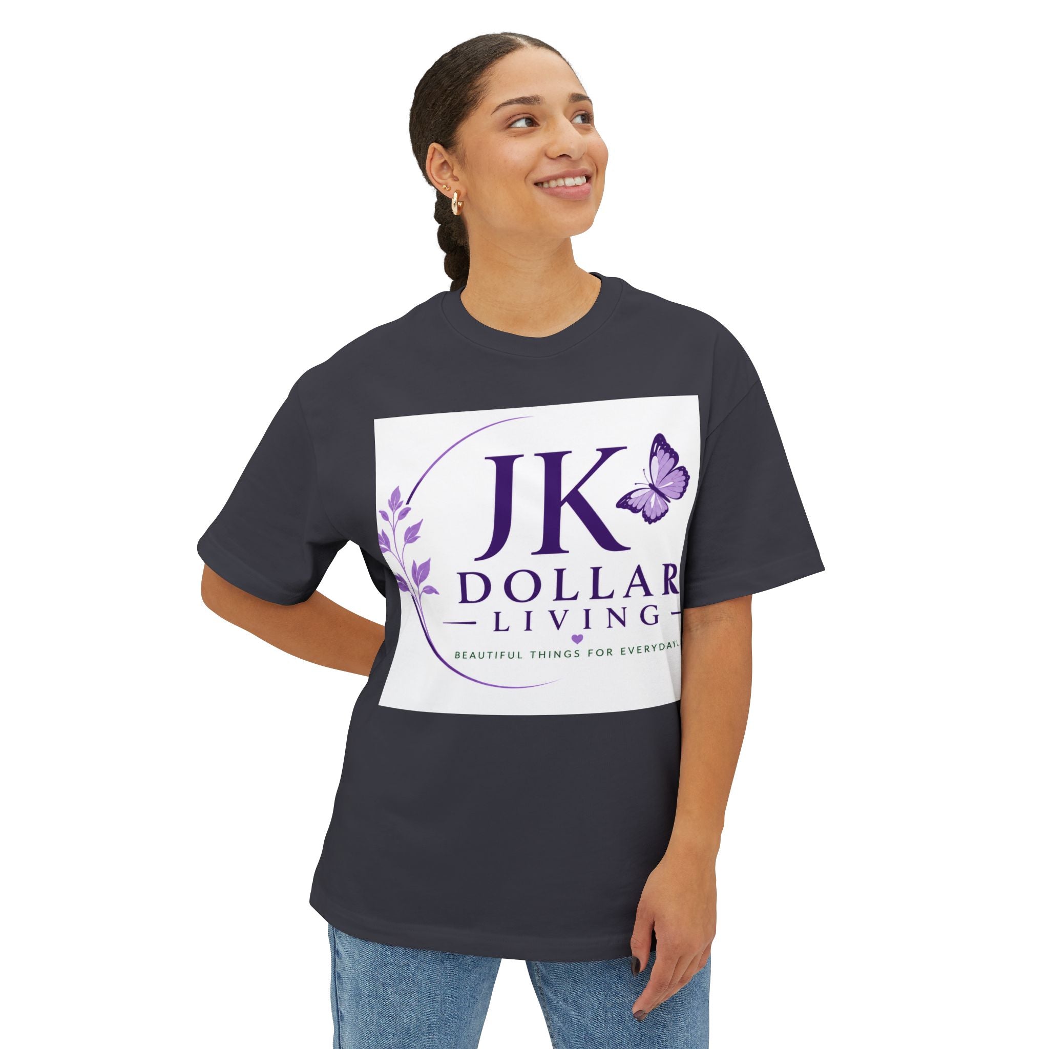 JK Dollar Living Logo Tee — Inspirational Butterfly Graphic T-Shirt