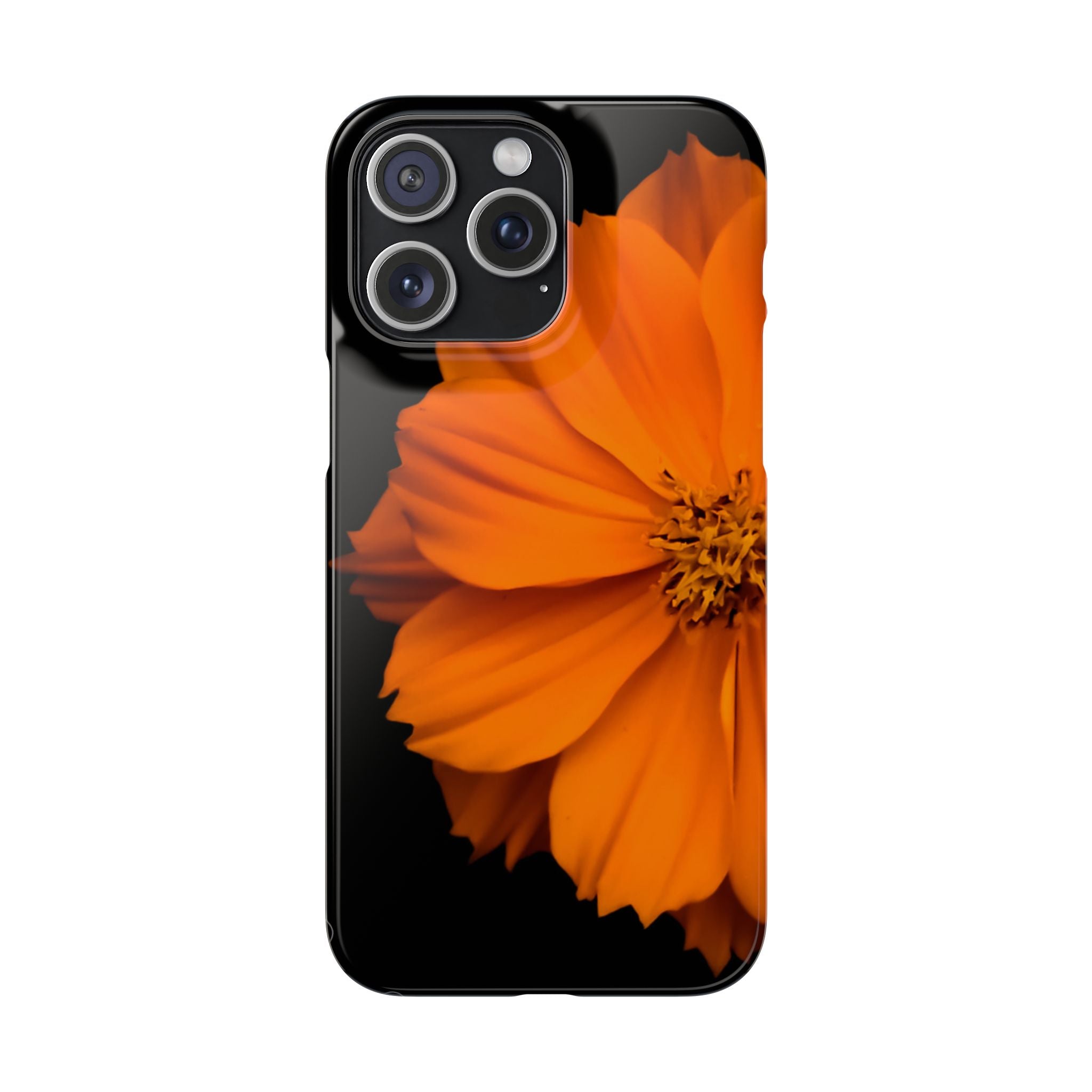 Phone Case - Orange Cosmos Floral Snap Case | Slim Protective Flower Design