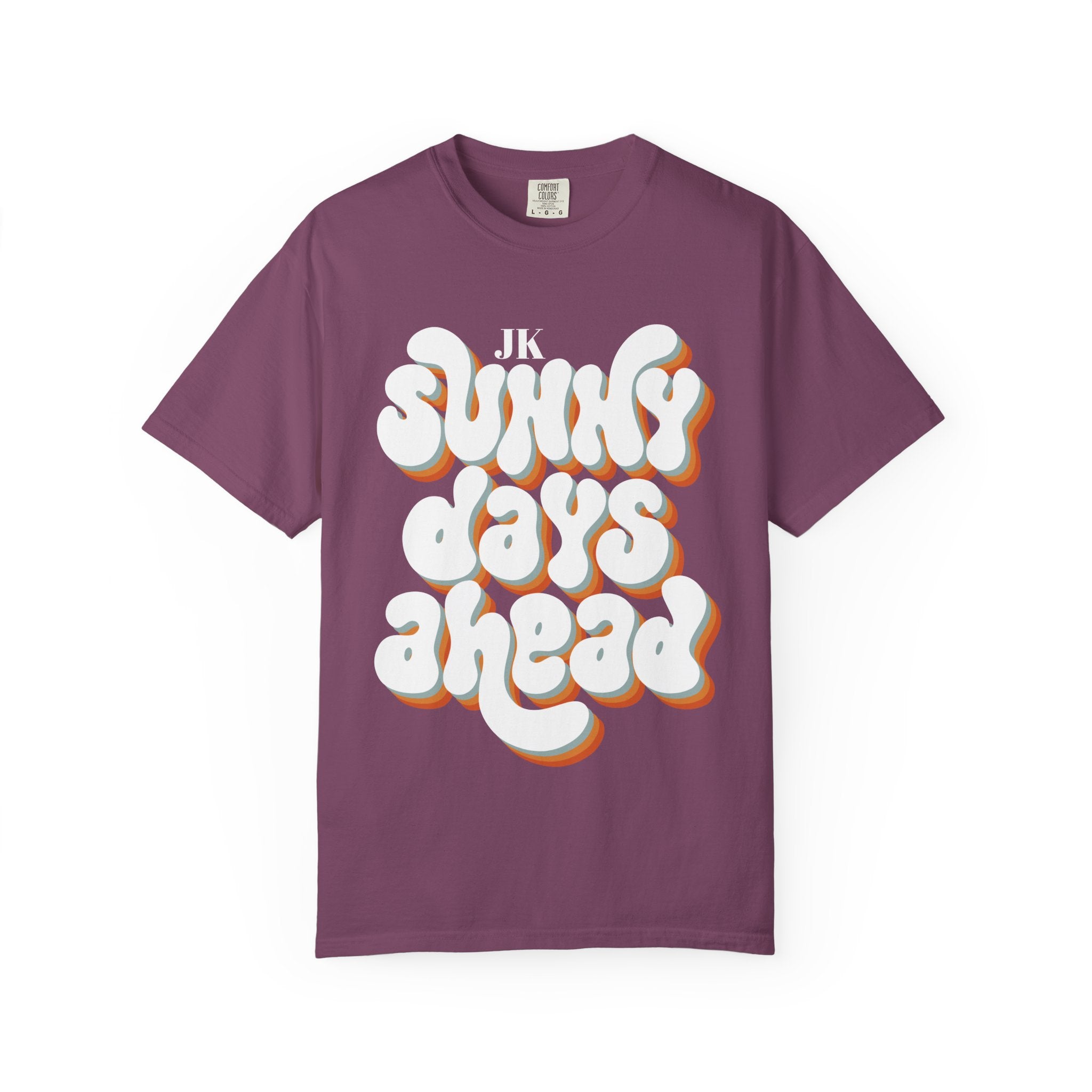 Unisex Sunny Days Ahead T-Shirt | Retro Bubble Letter Design