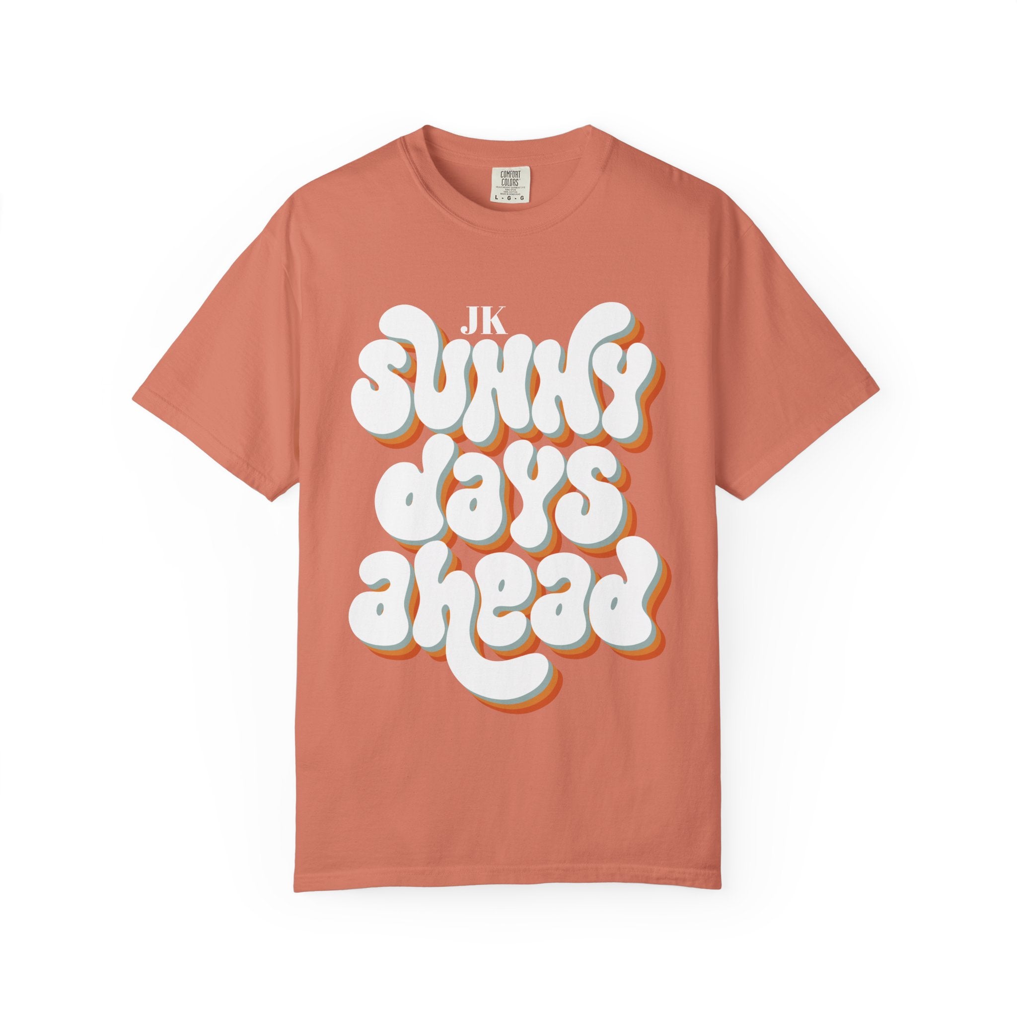 Unisex Sunny Days Ahead T-Shirt | Retro Bubble Letter Design