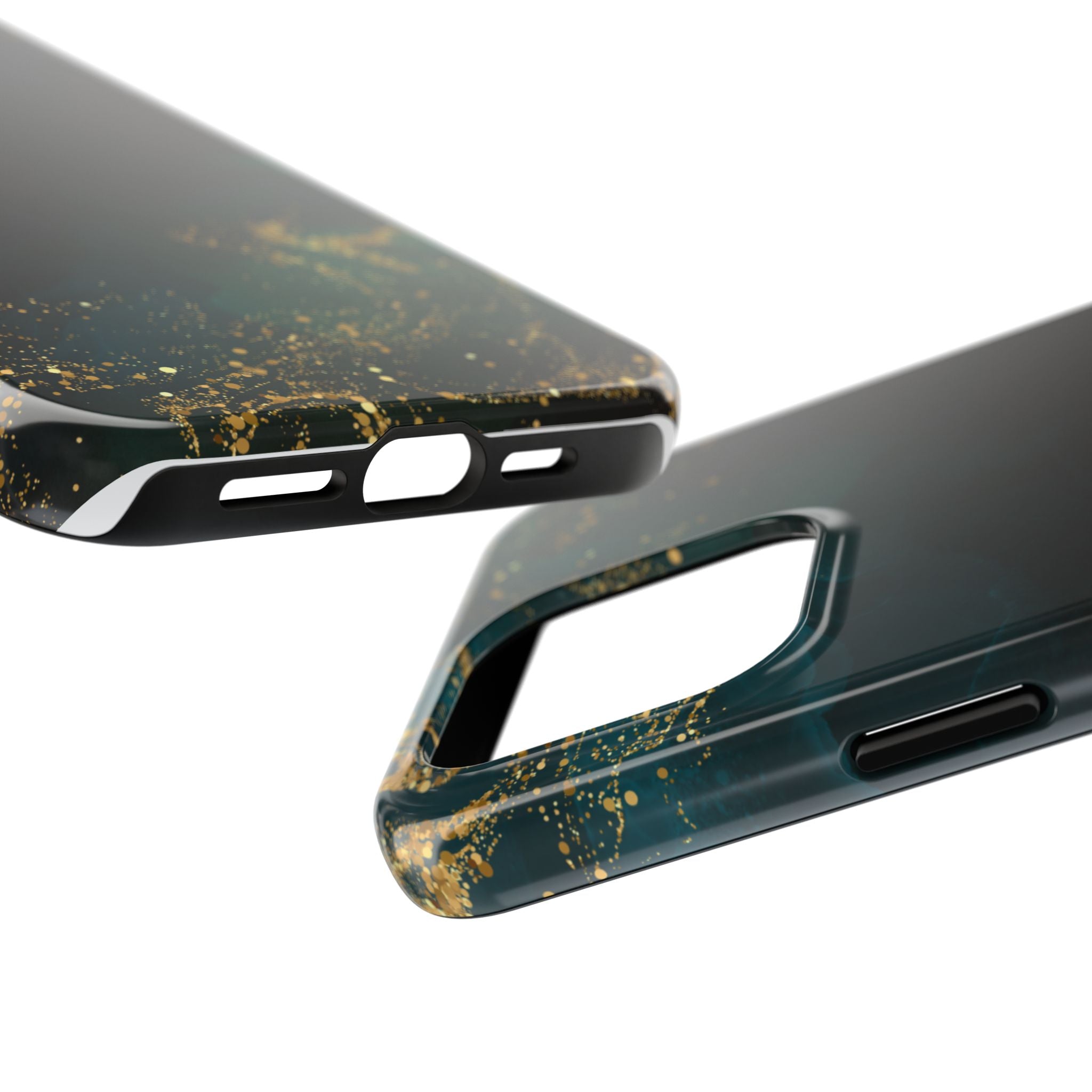 Tough Phone Case — Emerald Marble with Gold Flecks