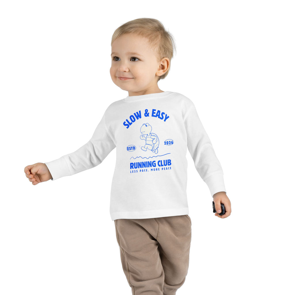 Slow & Easy Running Club Toddler Long Sleeve Tee