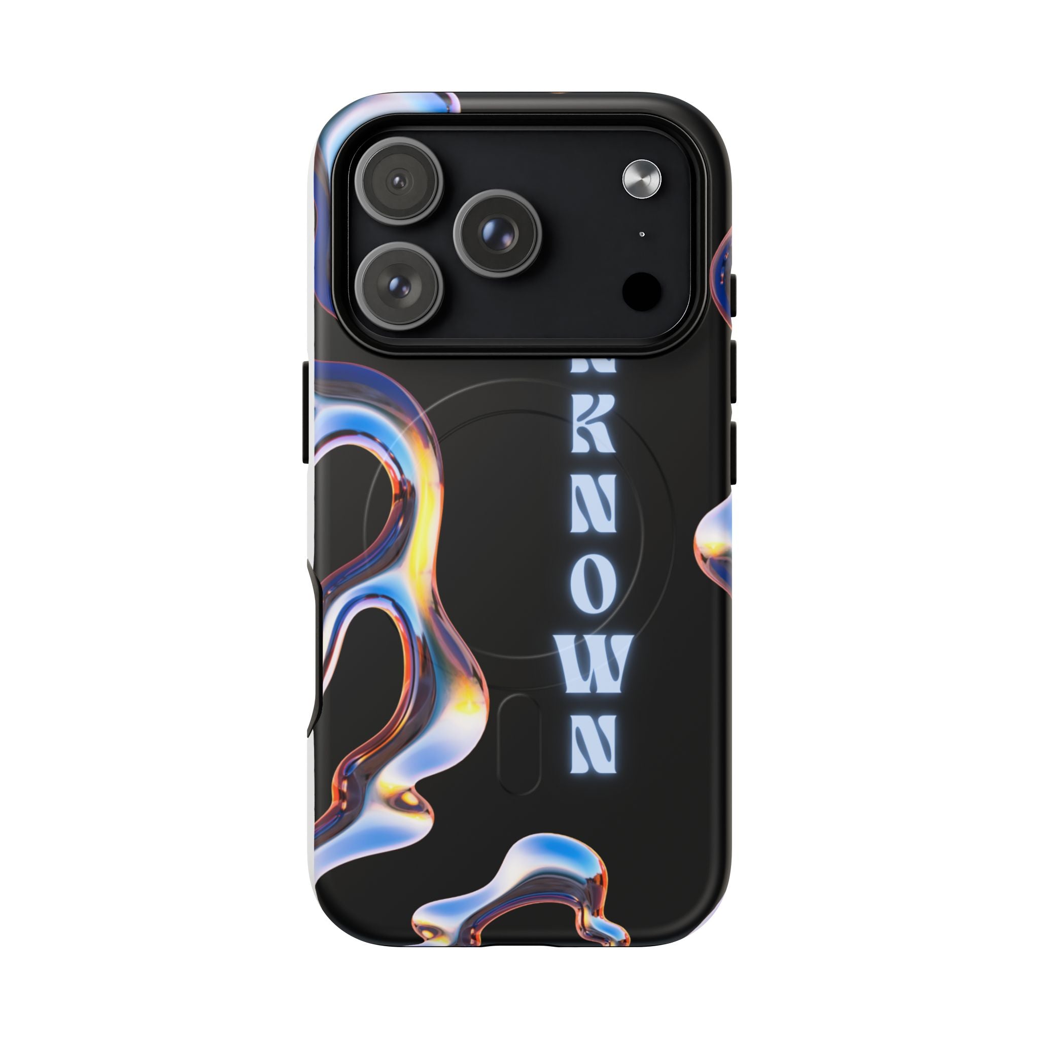 Tough Magnetic Case — "Embrace the Unknown" Black Iridescent Phone Cover