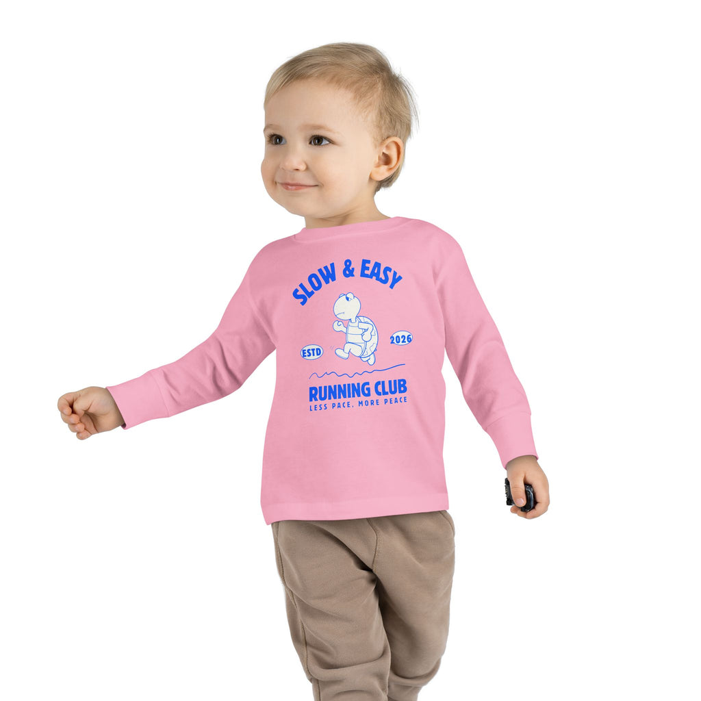 Slow & Easy Running Club Toddler Long Sleeve Tee