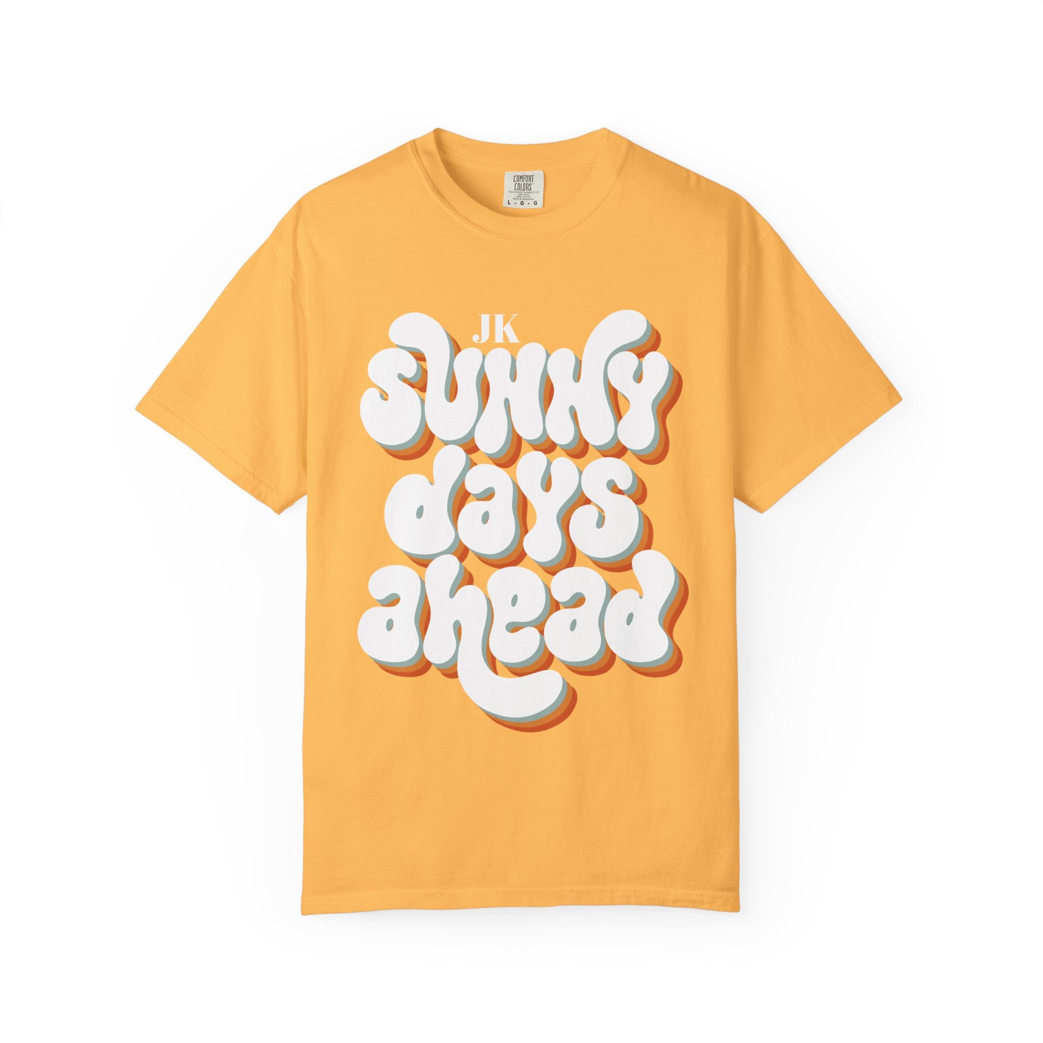 Unisex Sunny Days Ahead T-Shirt | Retro Bubble Letter Design