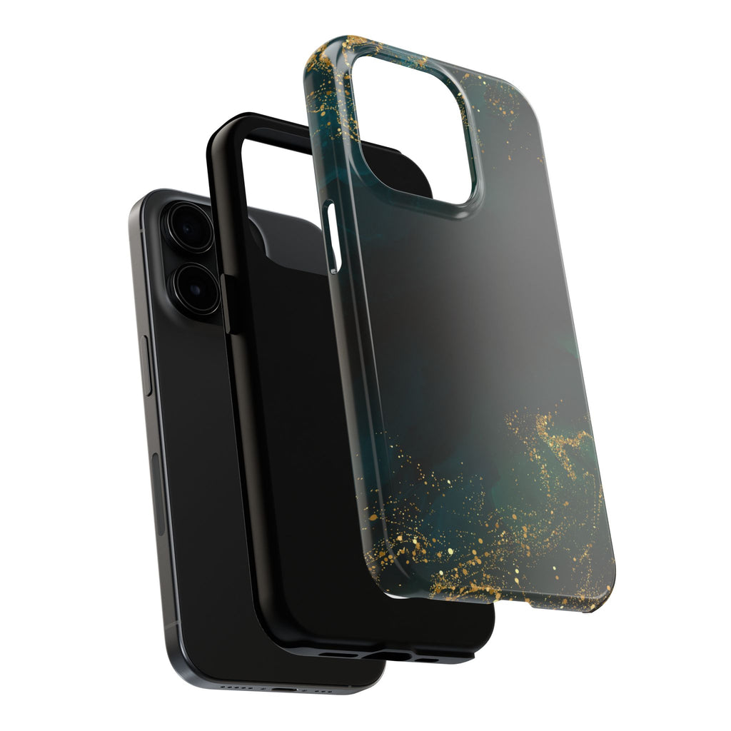 Tough Phone Case — Emerald Marble with Gold Flecks