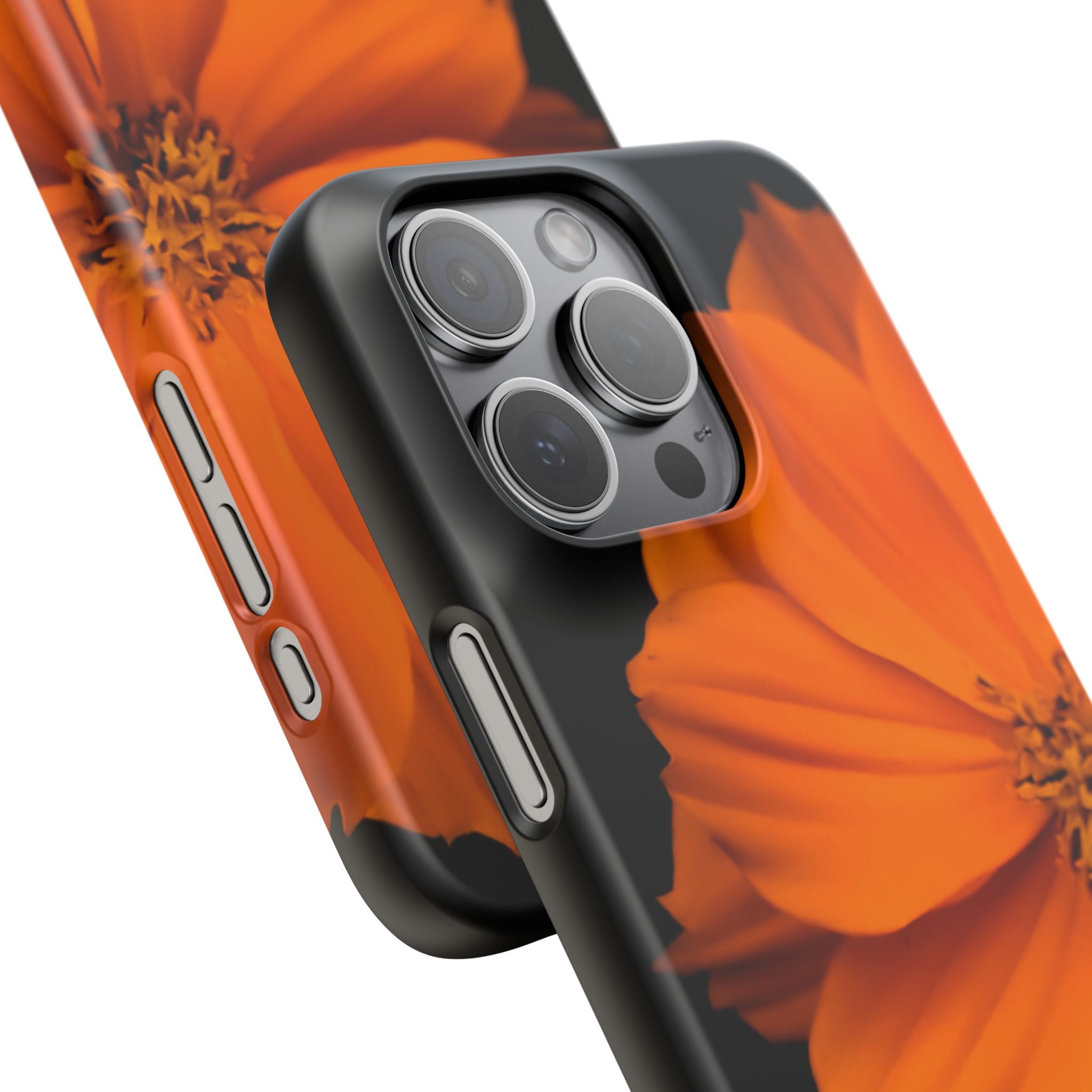Phone Case - Orange Cosmos Floral Snap Case | Slim Protective Flower Design