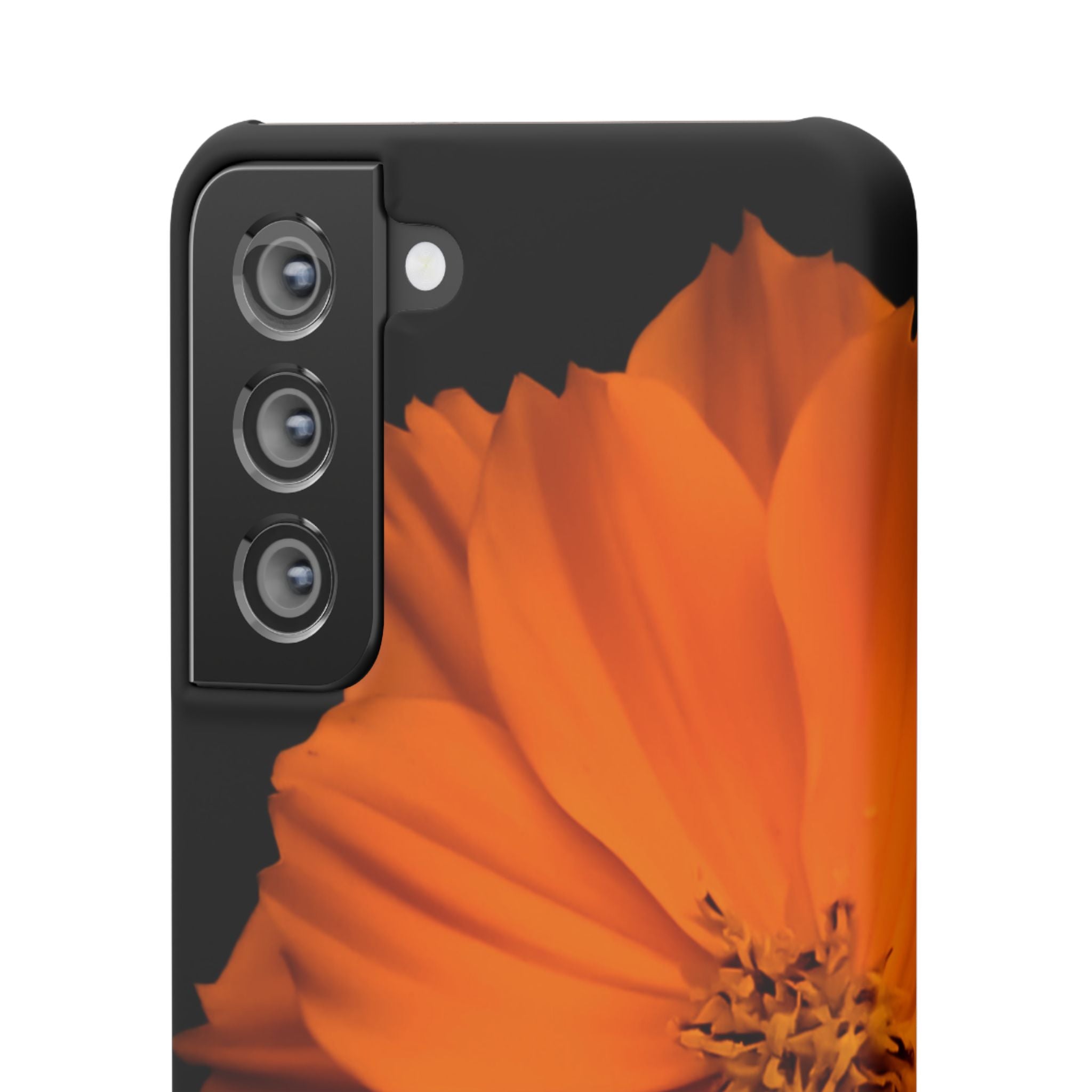 Phone Case - Orange Cosmos Floral Snap Case | Slim Protective Flower Design
