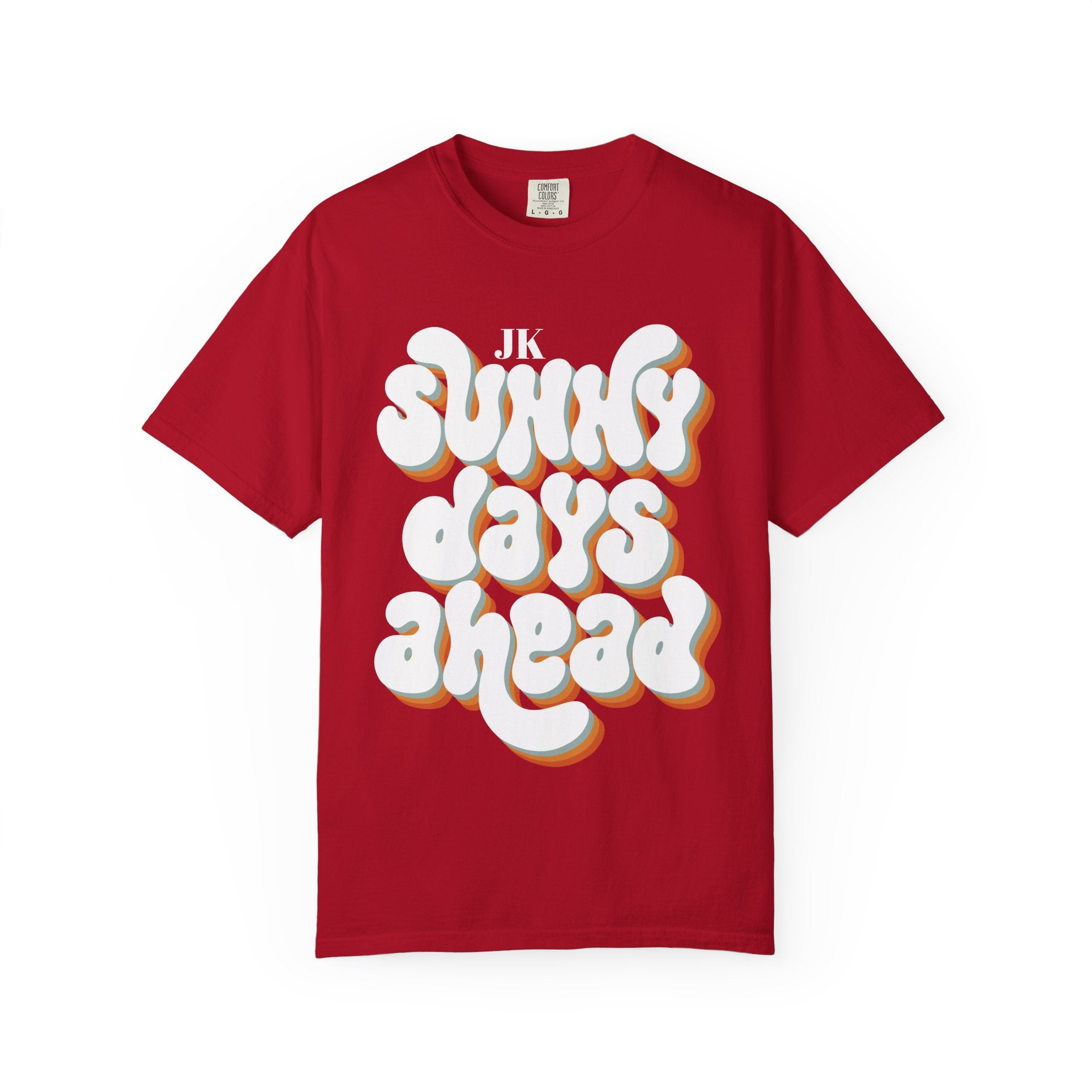 Unisex Sunny Days Ahead T-Shirt | Retro Bubble Letter Design