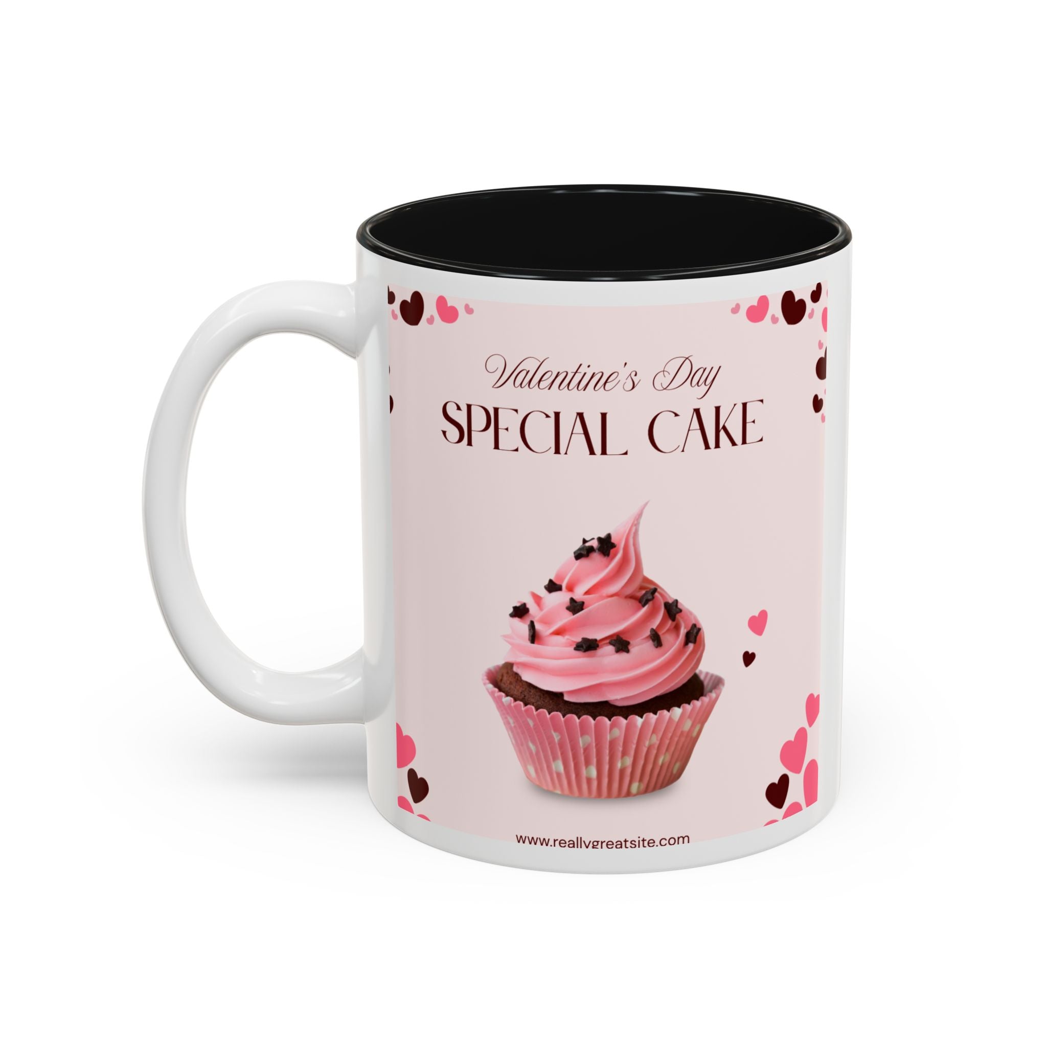 You’re My Sweetheart Cake Mug — Valentine’s Day Pink Cup with Cupcake & Hearts (11oz/15oz)